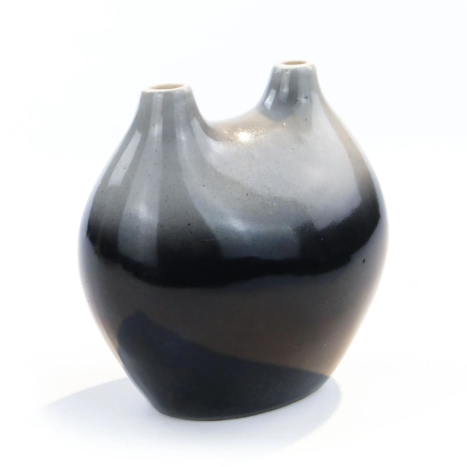 Wazon, porcelit czarny, Chodzież, Polska, lata 60. - 17923