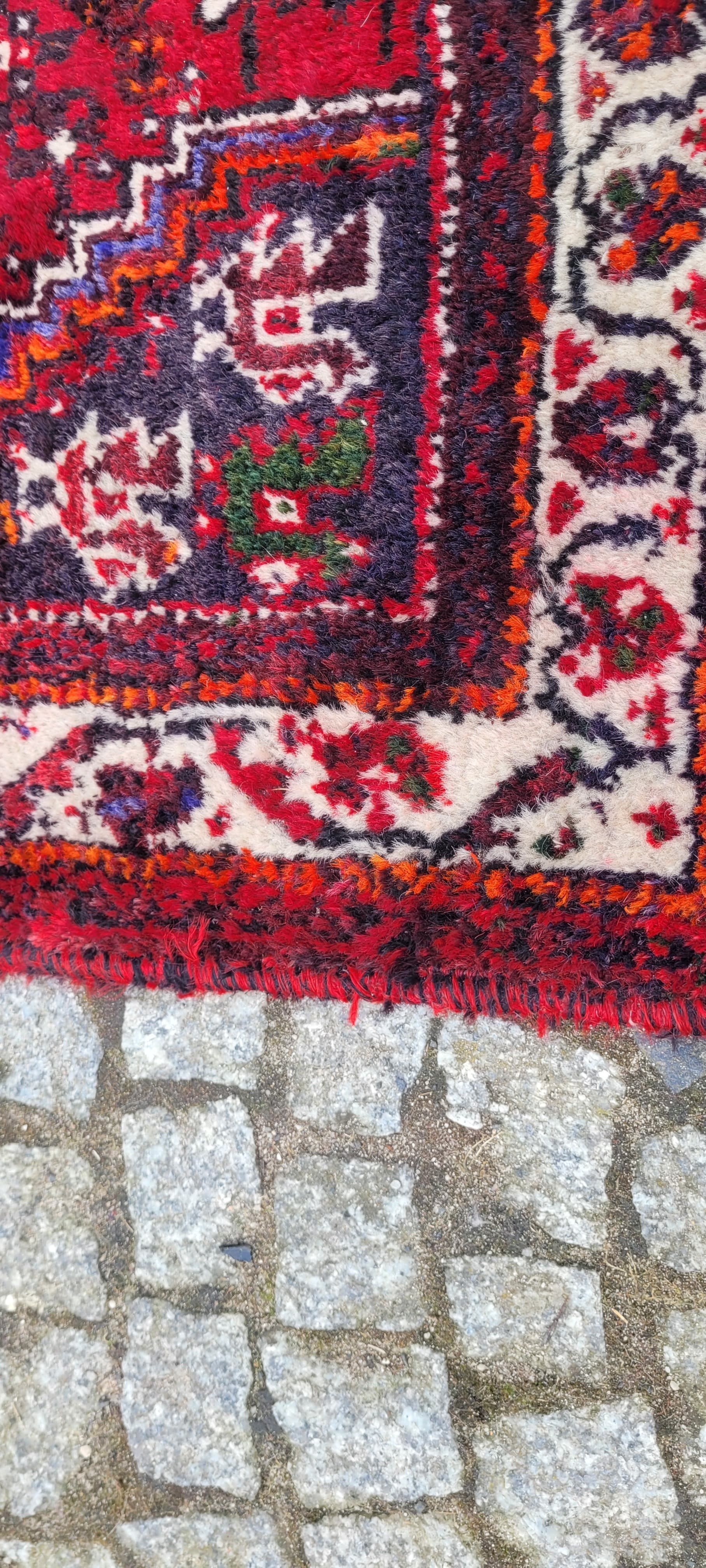 Dywan Kaszkaj, 117x162cm, czerwony, wełna, Iran, lata 60. - 243382