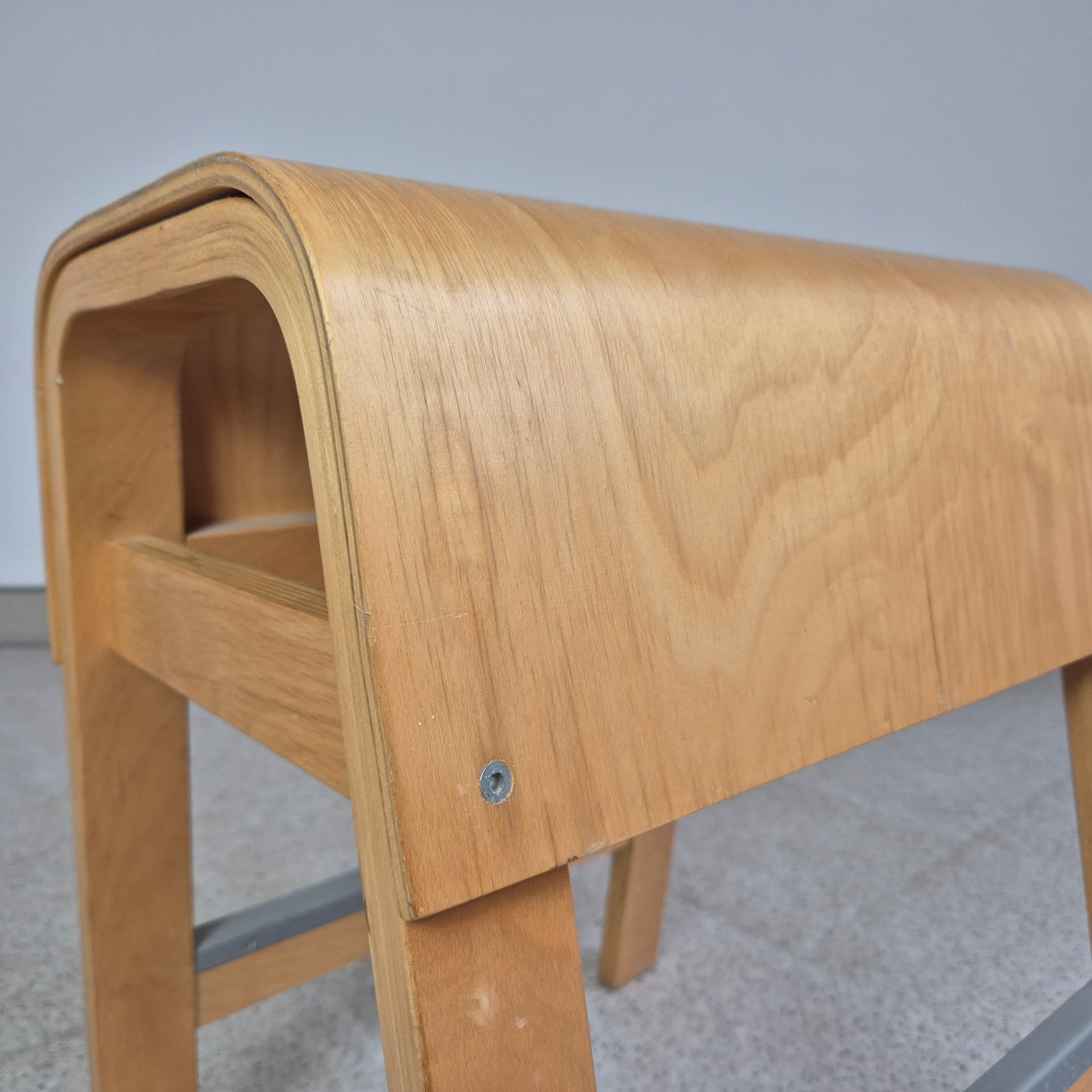 Stool Salve, brown plywood, by E. Johansson, Ikea, Sweden, 21st c. - 243395