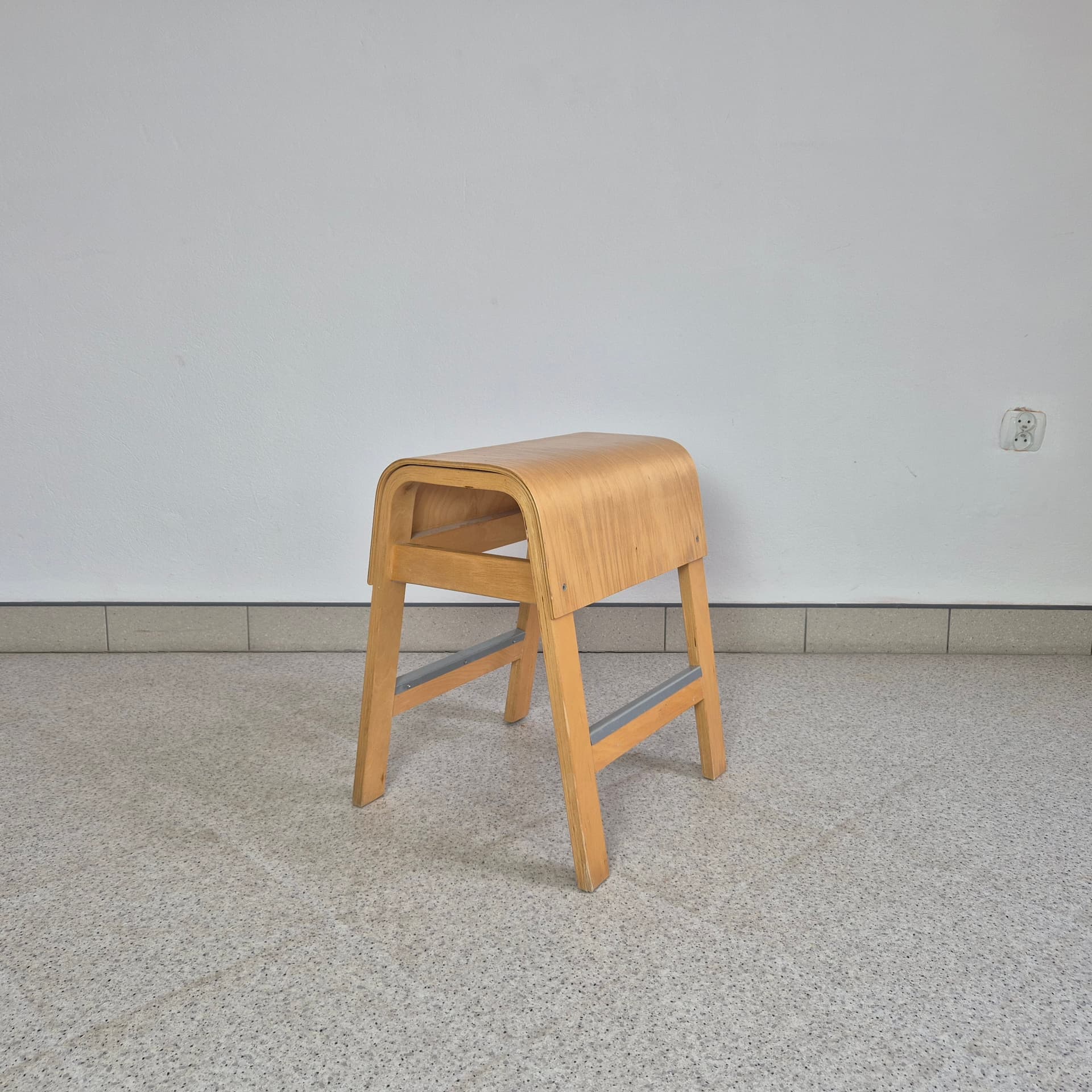 Stool Salve, brown plywood, by E. Johansson, Ikea, Sweden, 21st c. - 243394