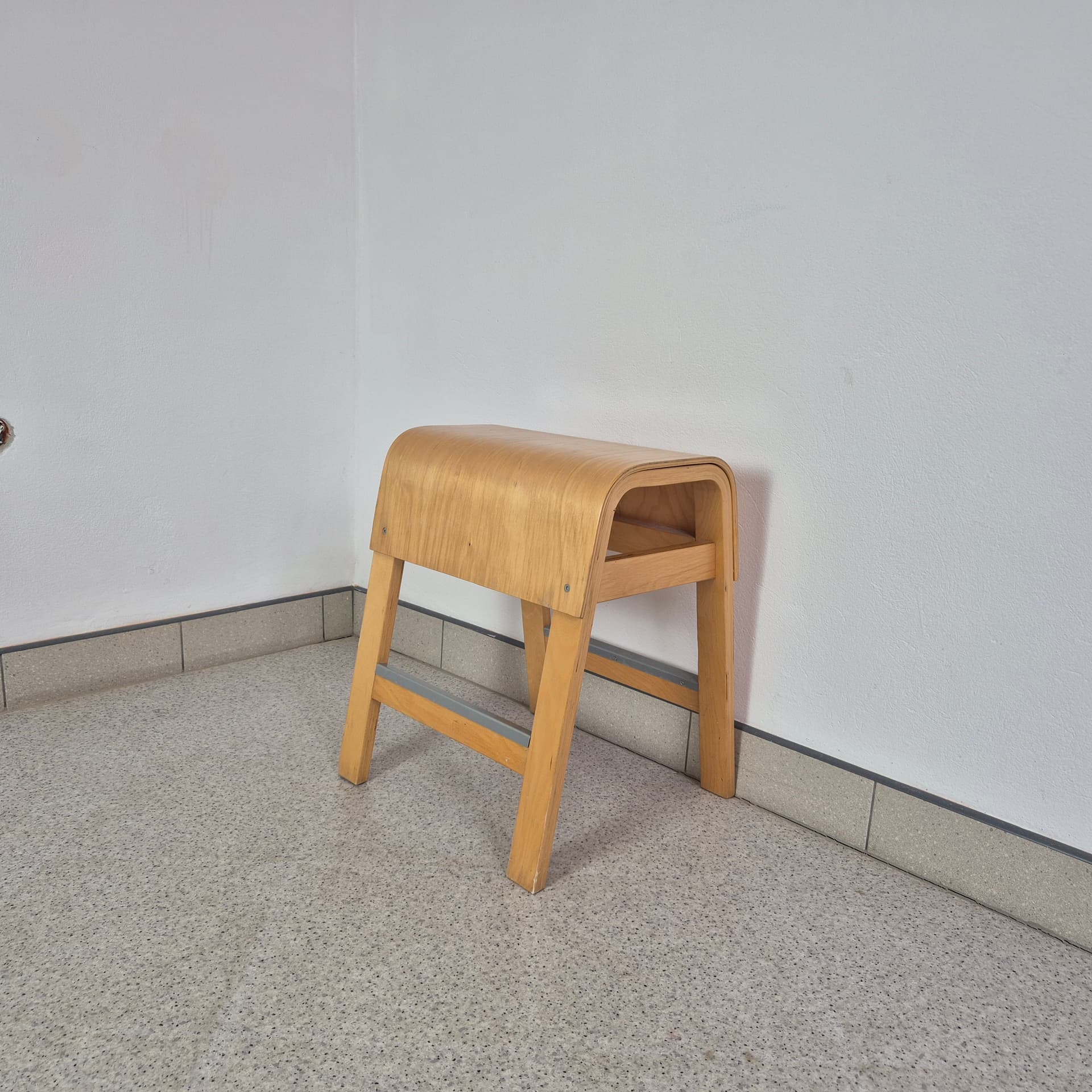 Stool Salve, brown plywood, by E. Johansson, Ikea, Sweden, 21st c. - 243396