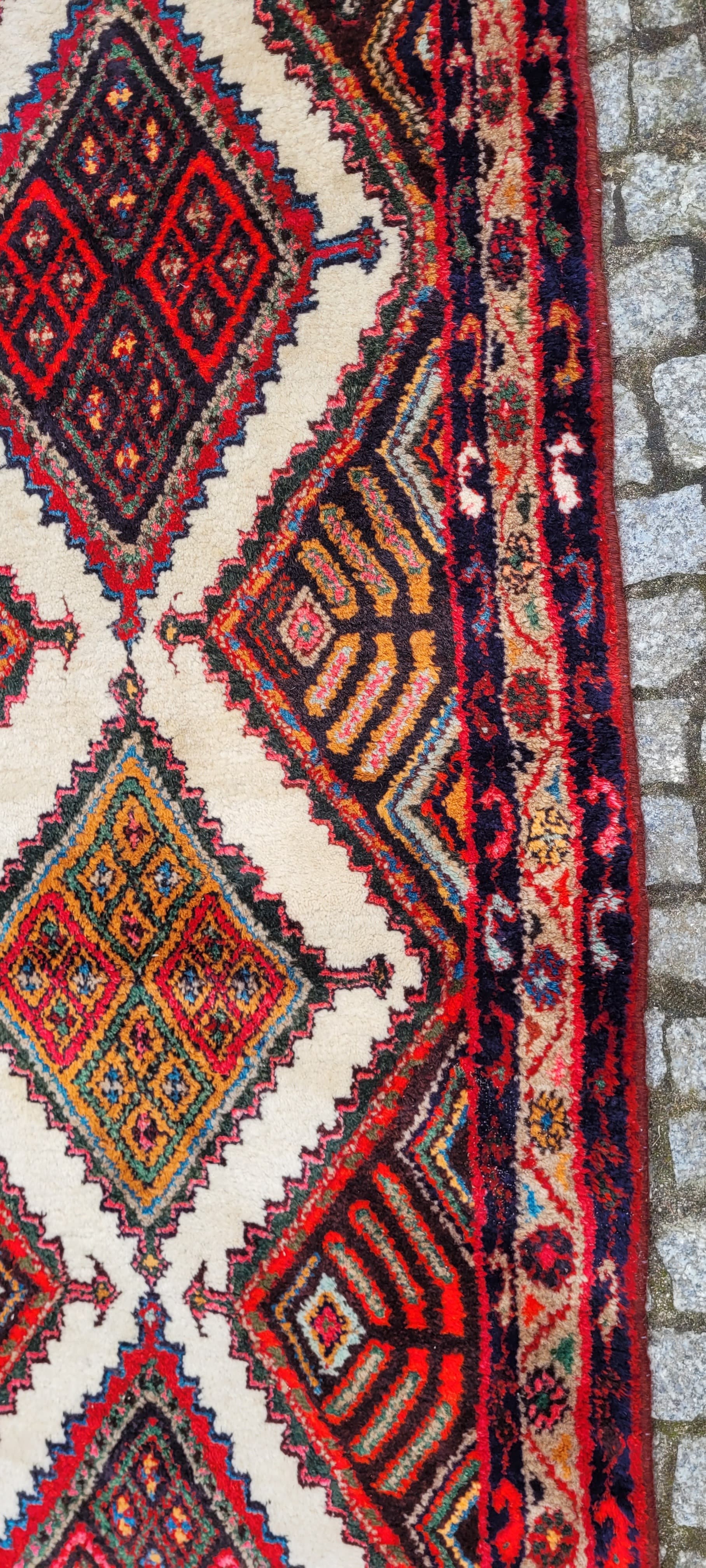 Chodnik Hamadan 80x200 cm, multikolor, wełna, Iran - 243418