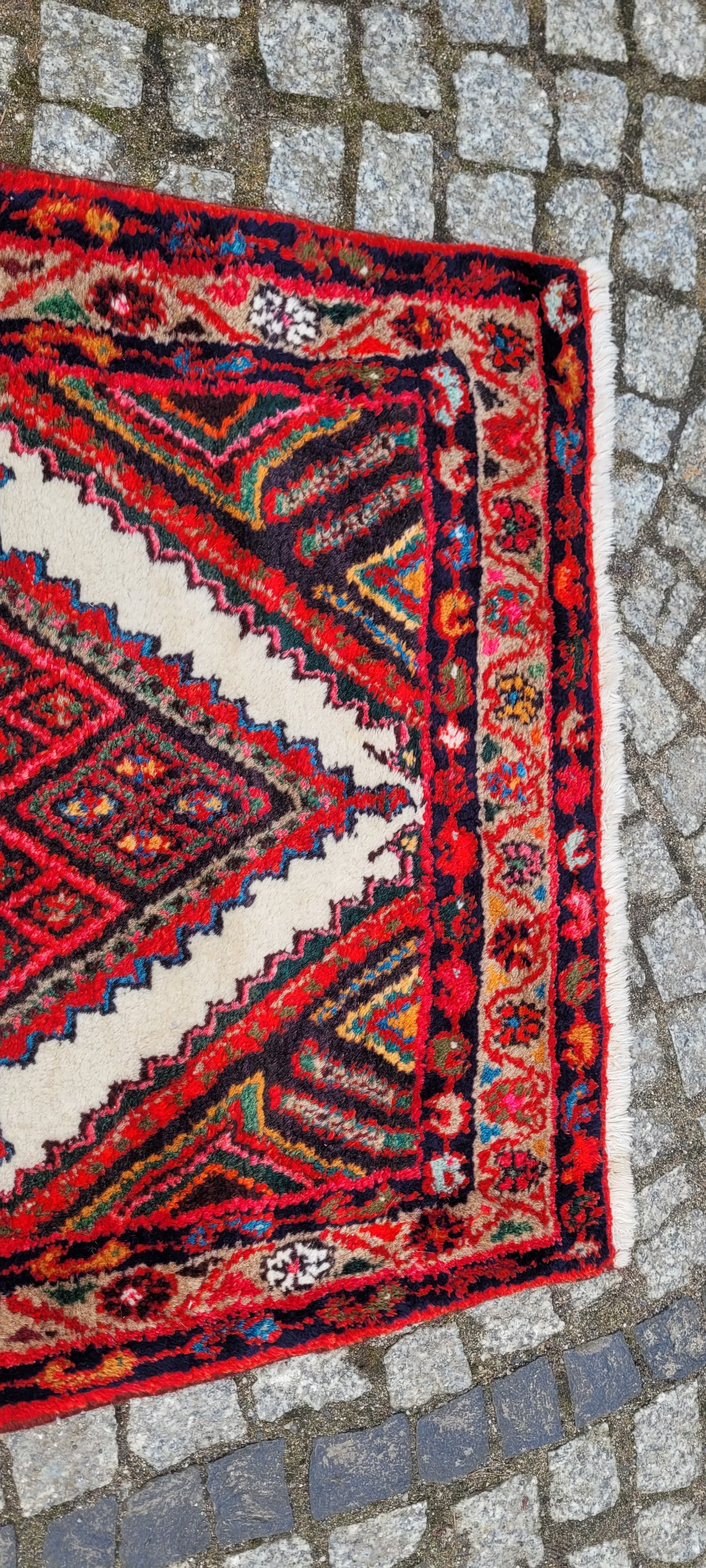 Chodnik Hamadan 80x200 cm, multikolor, wełna, Iran - 243421