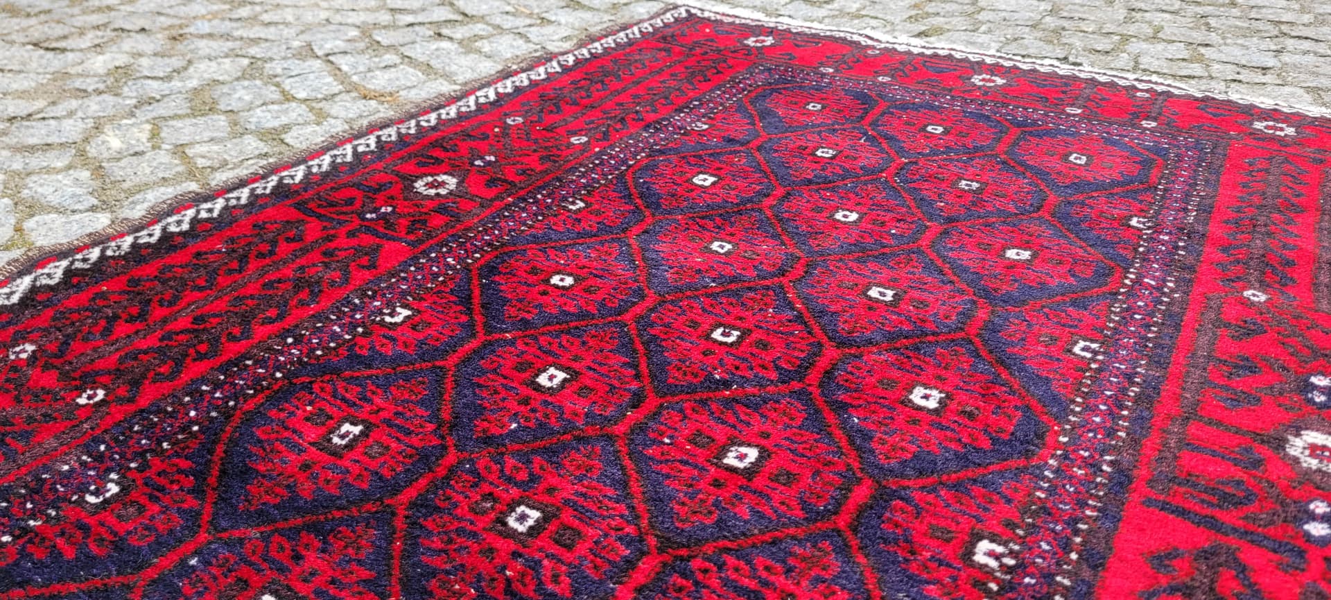 Dywan Beluch, 92x160 cm, czerwony, wełna, Iran, lata 80. - 243490