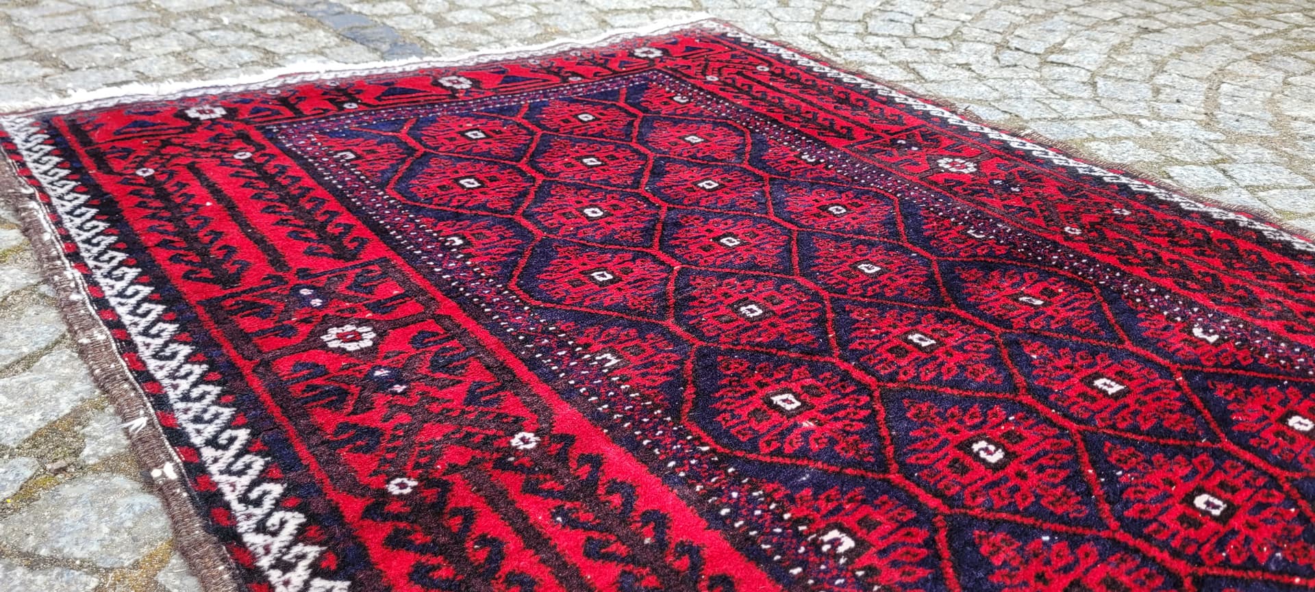 Dywan Beluch, 92x160 cm, czerwony, wełna, Iran, lata 80. - 243489