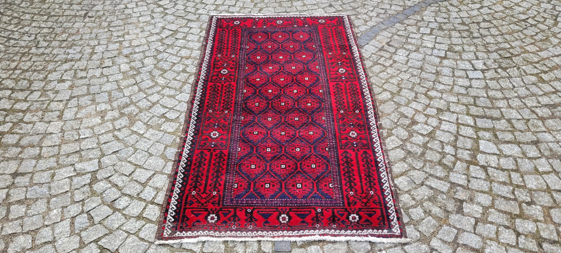 Dywan Beluch, 92x160 cm, czerwony, wełna, Iran, lata 80. - 243491