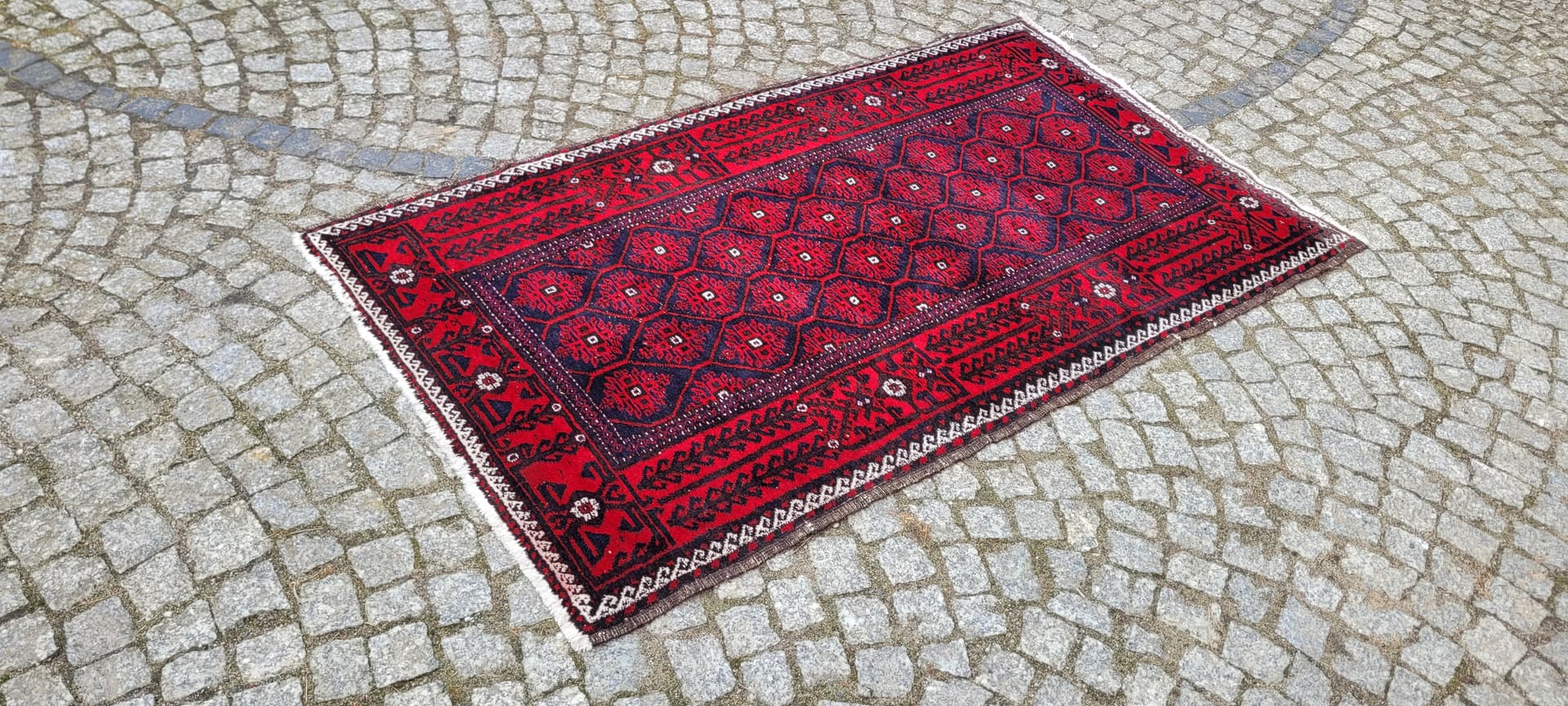 Dywan Beluch, 92x160 cm, czerwony, wełna, Iran, lata 80. - 243488