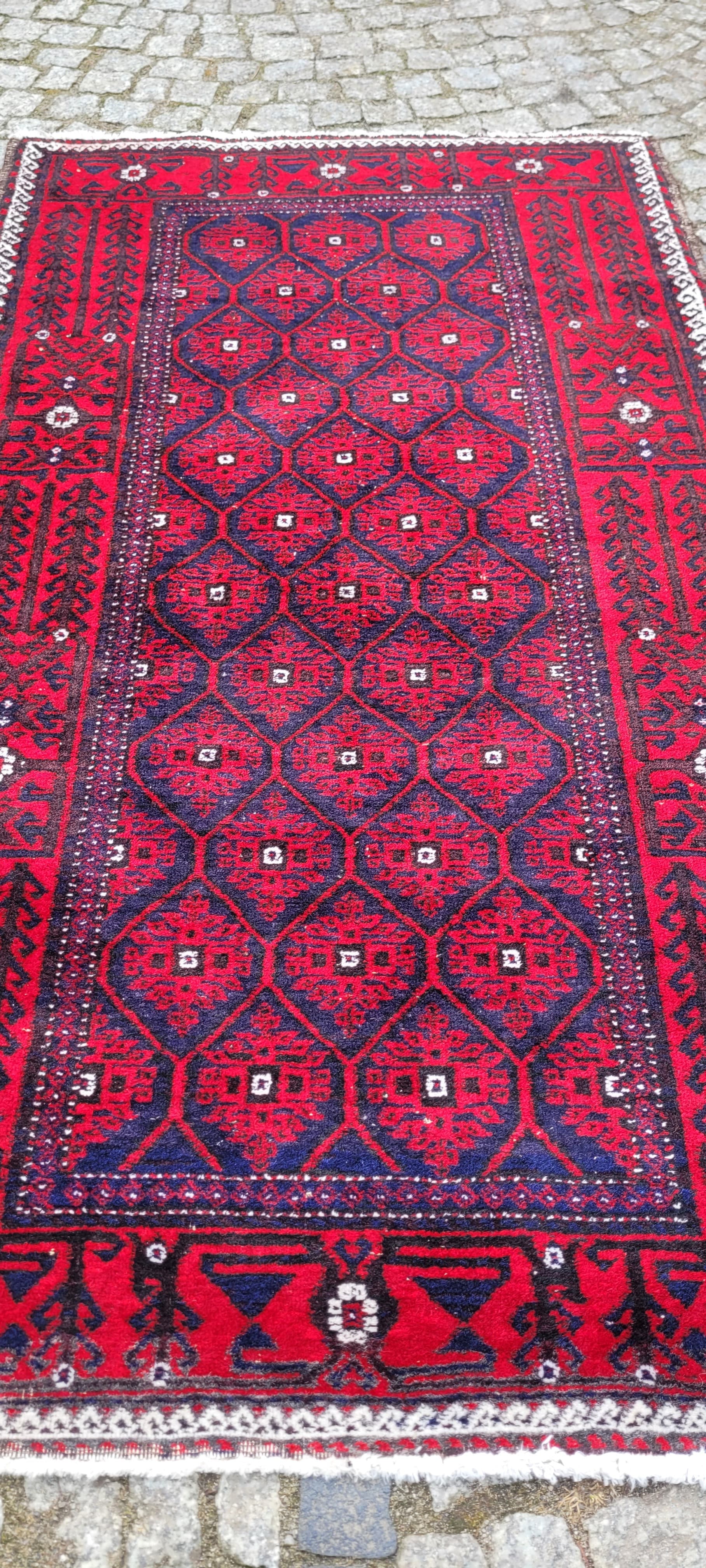 Dywan Beluch, 92x160 cm, czerwony, wełna, Iran, lata 80. - 243495