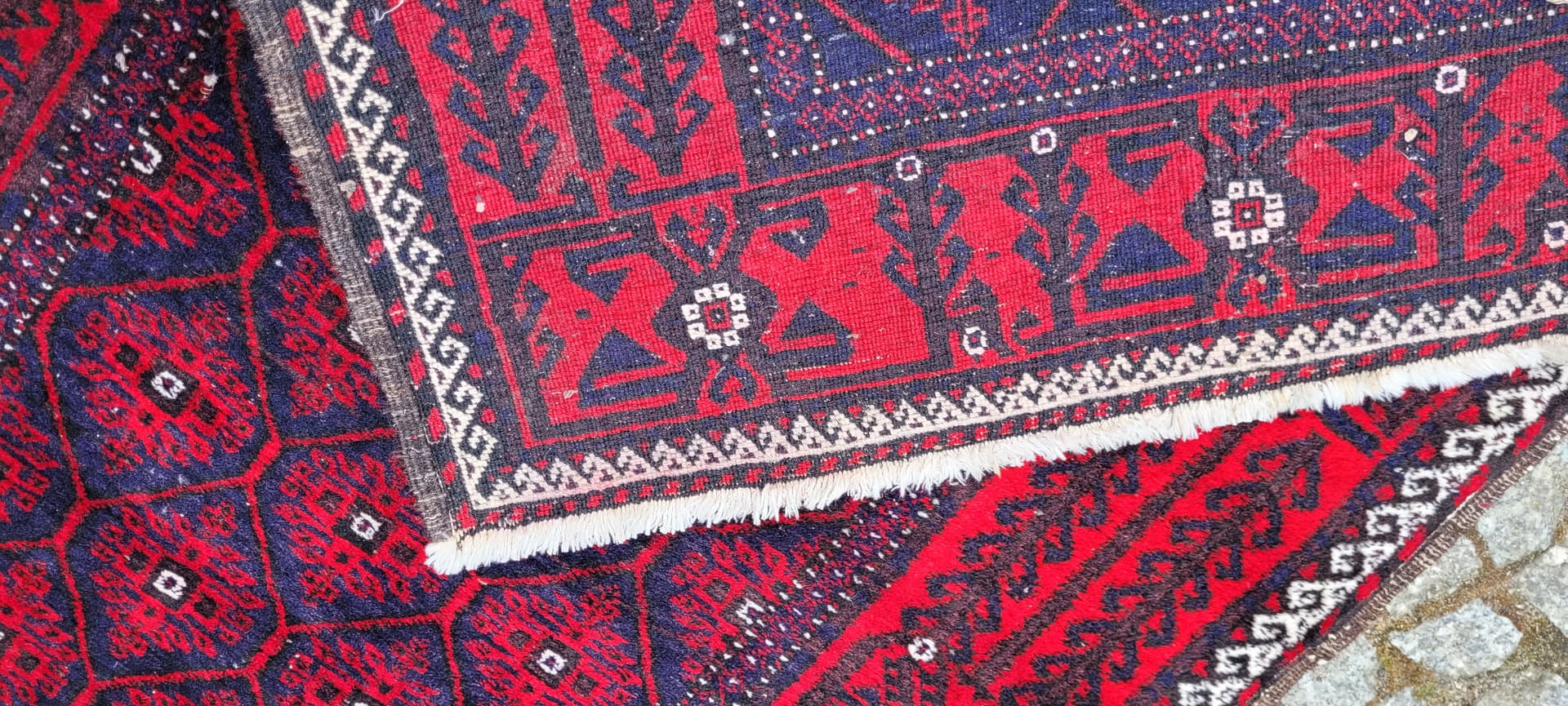 Dywan Beluch, 92x160 cm, czerwony, wełna, Iran, lata 80. - 243498