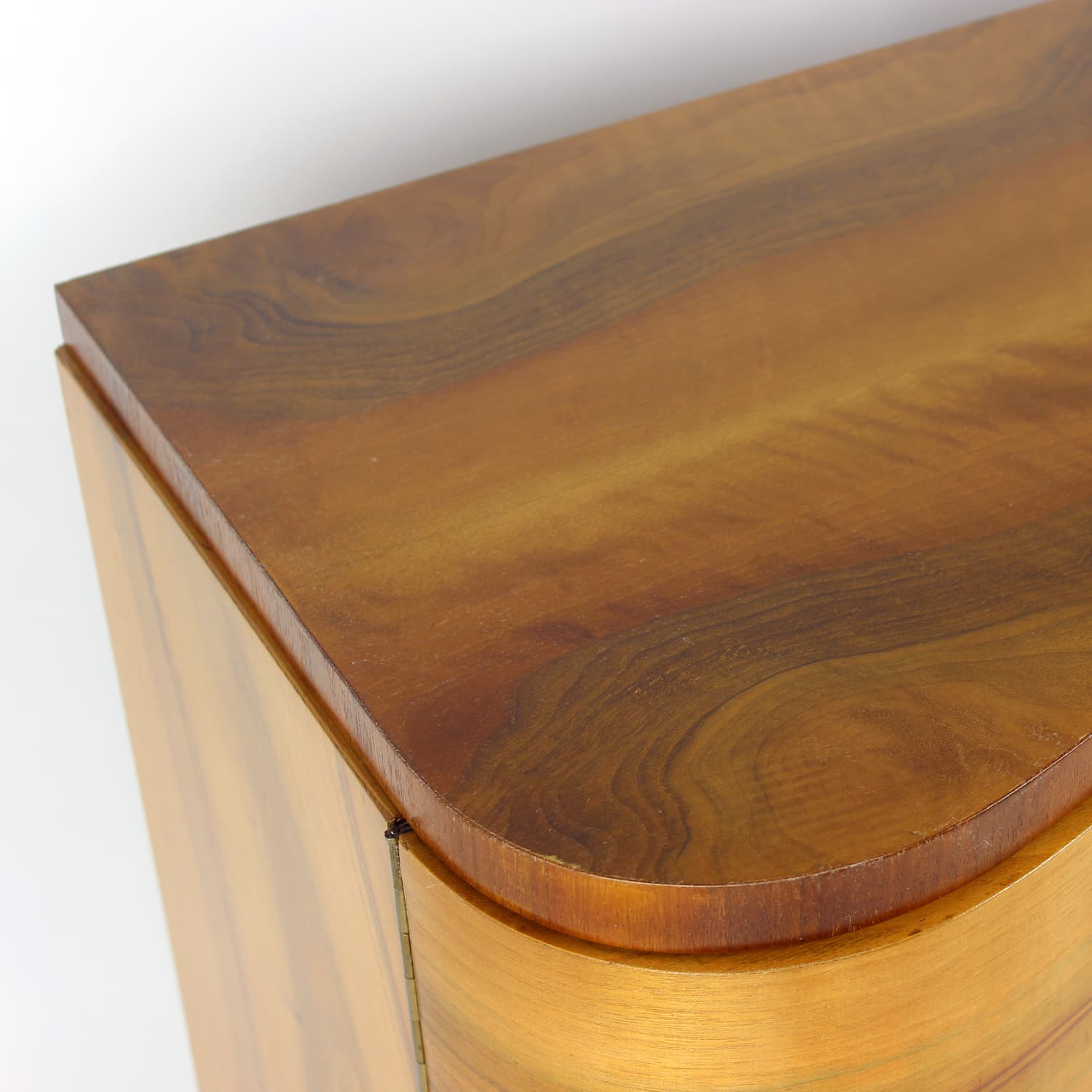 Para szafek nocnych Art Deco, orzech brązowy, proj. J. Halabala, UP Závody, Czechy, lata 30. - 243554