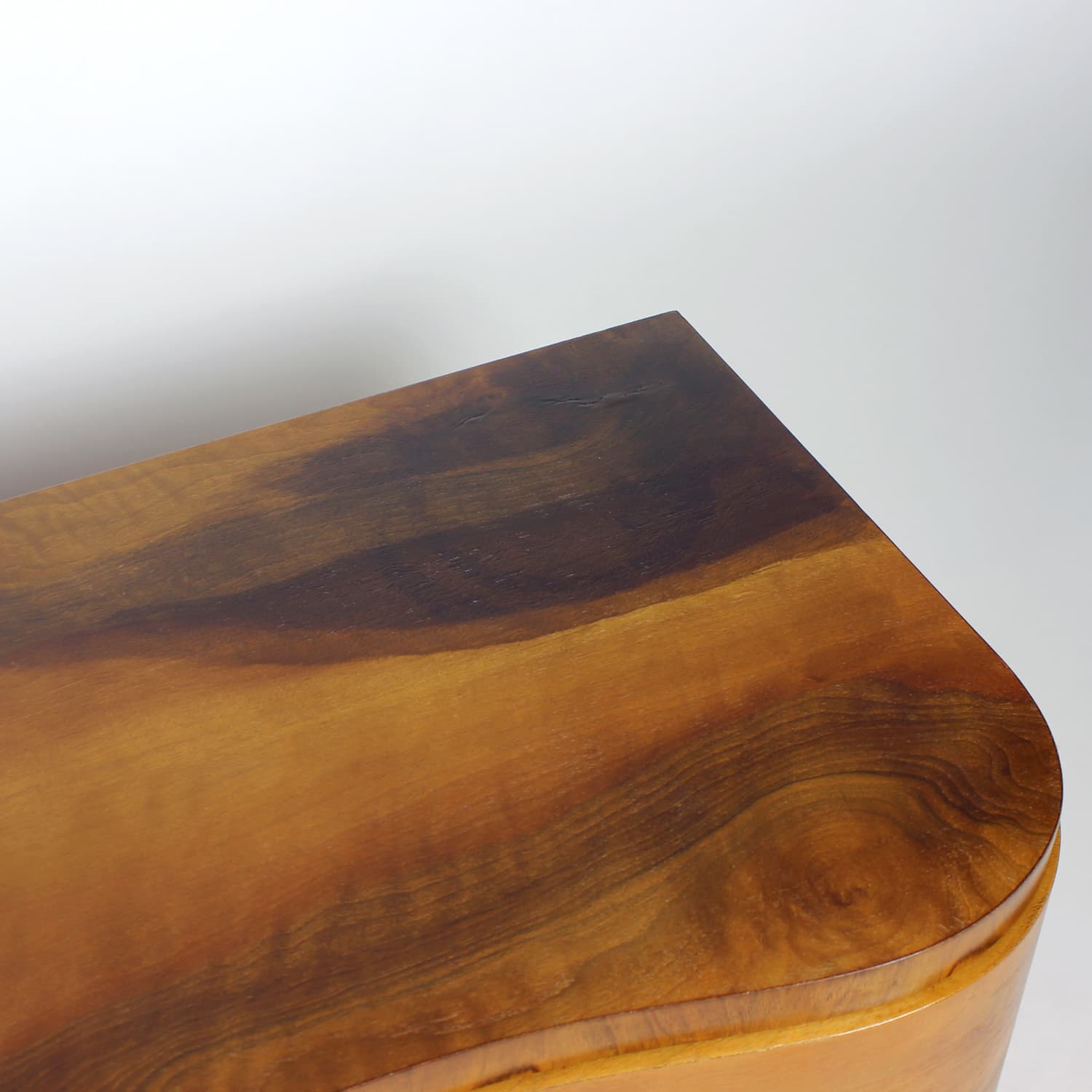 Para szafek nocnych Art Deco, orzech brązowy, proj. J. Halabala, UP Závody, Czechy, lata 30. - 243555