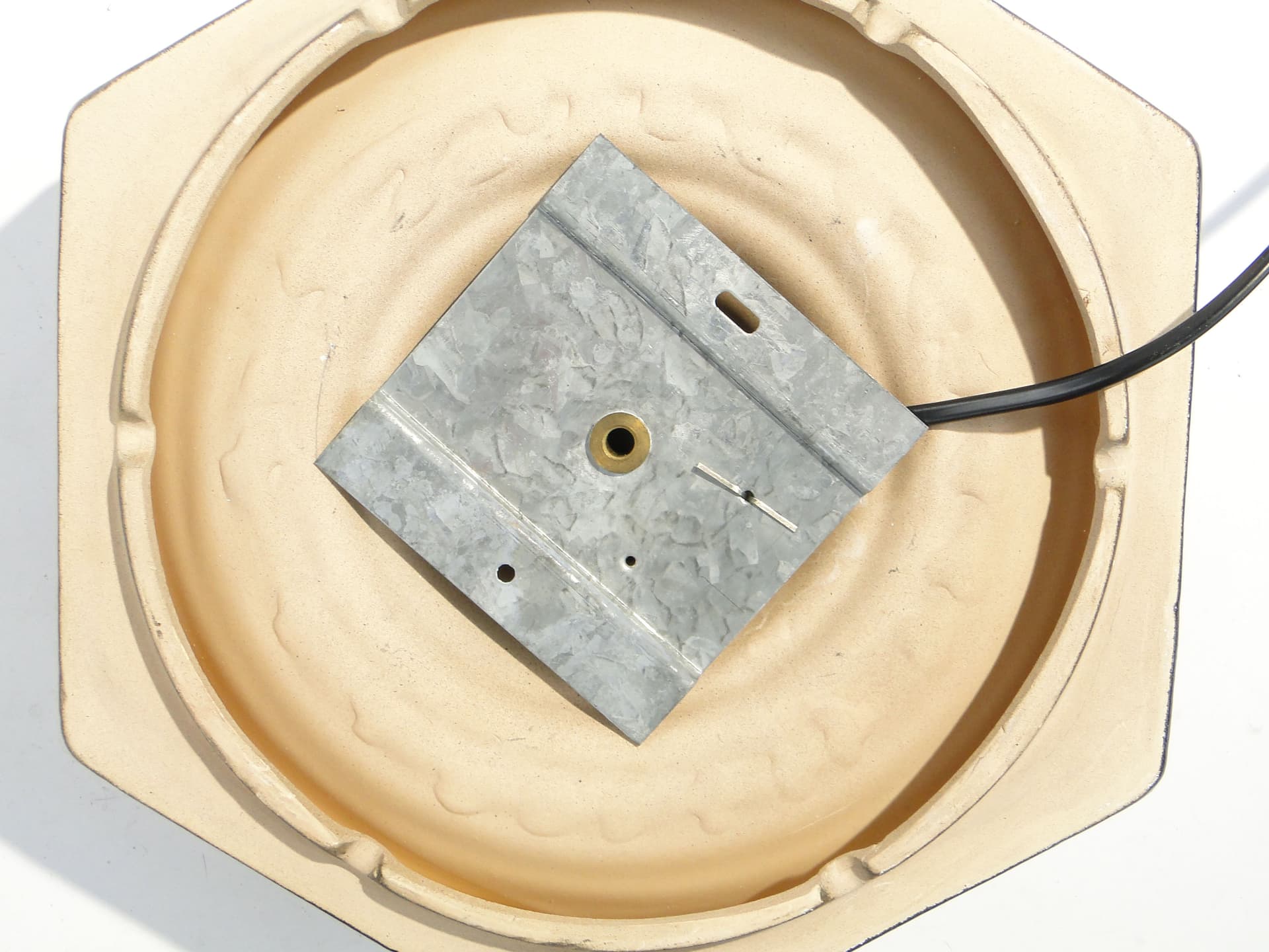 Kinkiet, ceramika brąz, metal chromowany, Niemcy, lata 70. - 1802