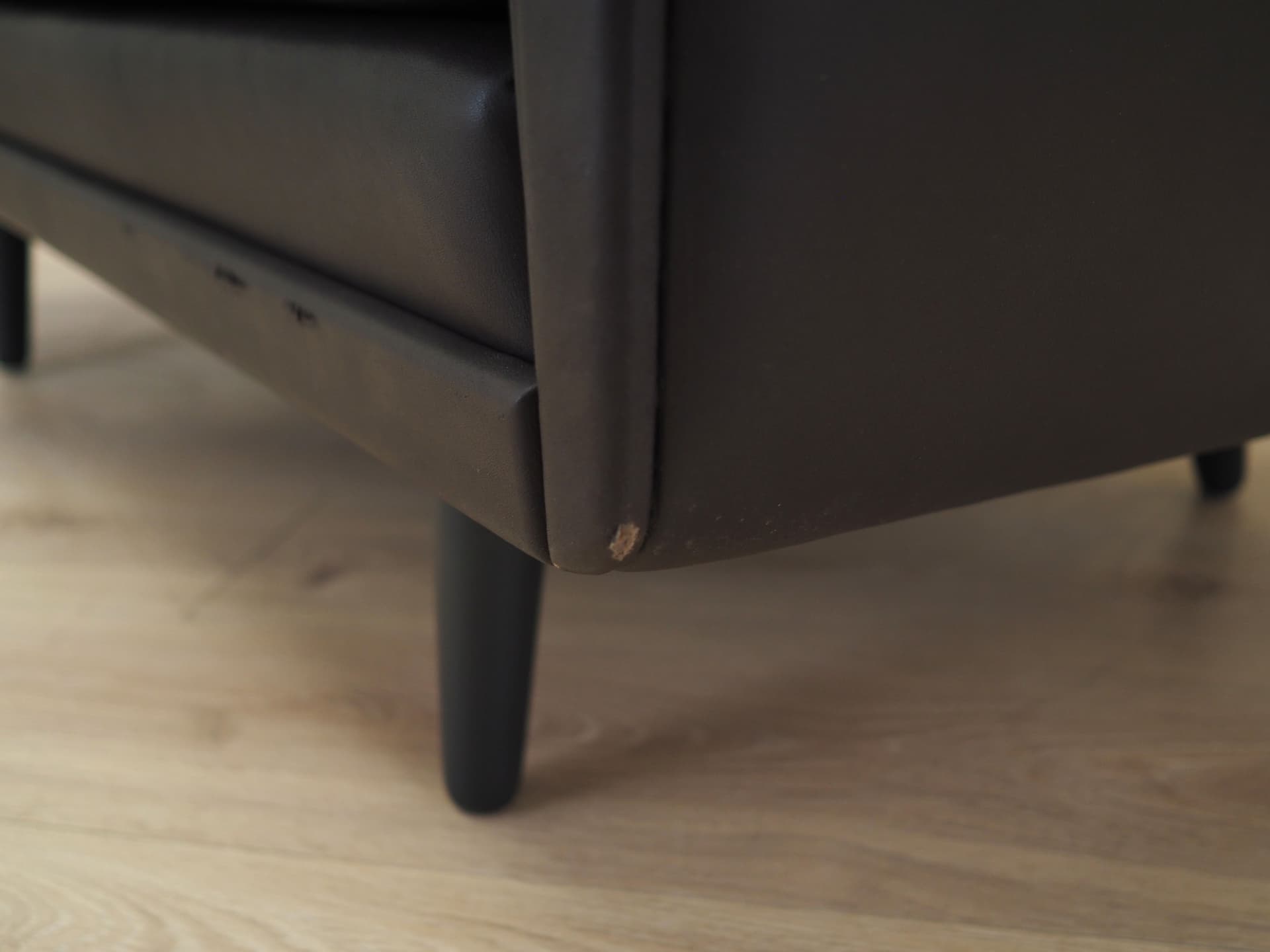 Sofa, brown leather, by A. Christiansen, Denmark, 1960s - 78182