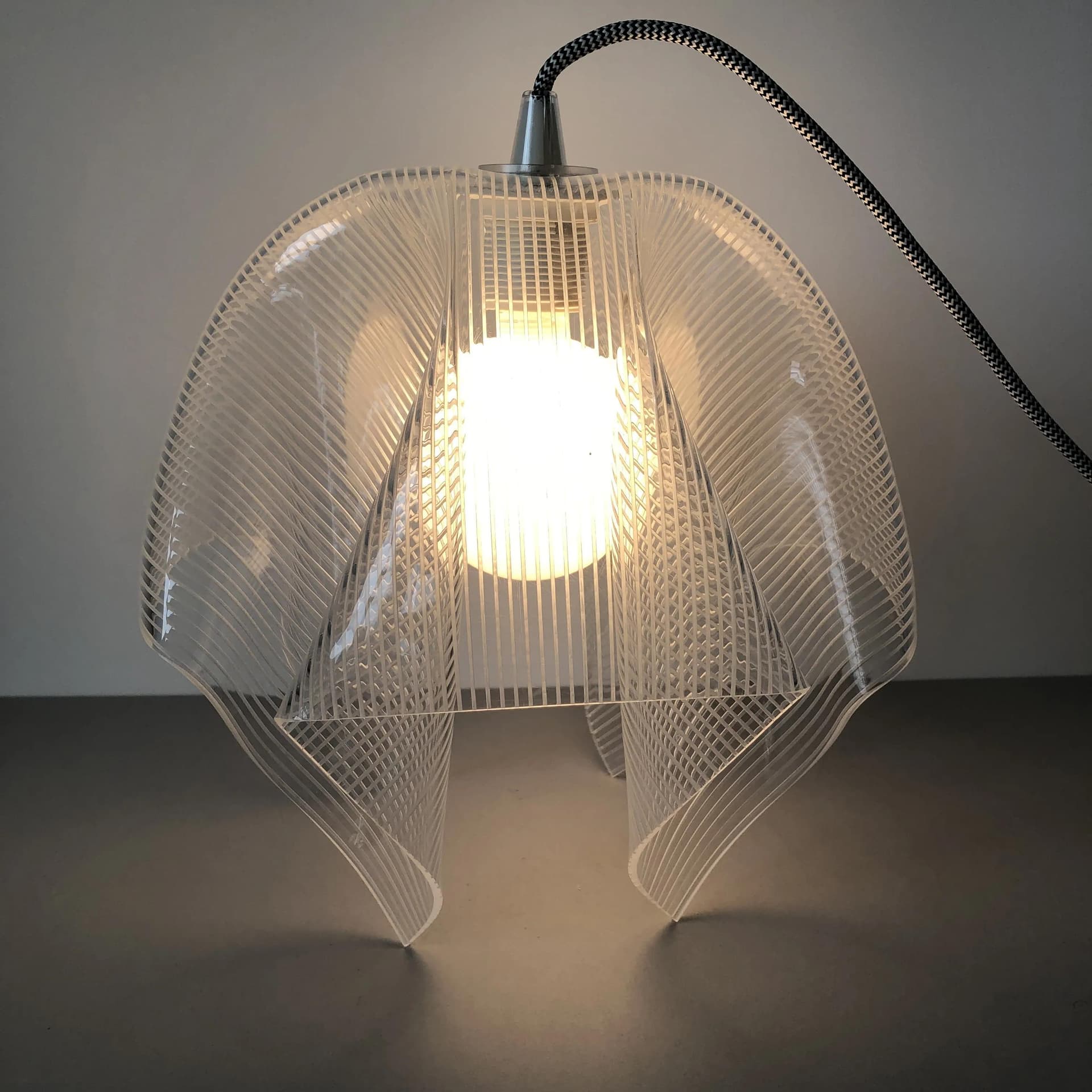 Pendant Lamp Space Age, transparent, acrylic, Germany, 1970s. - 18018