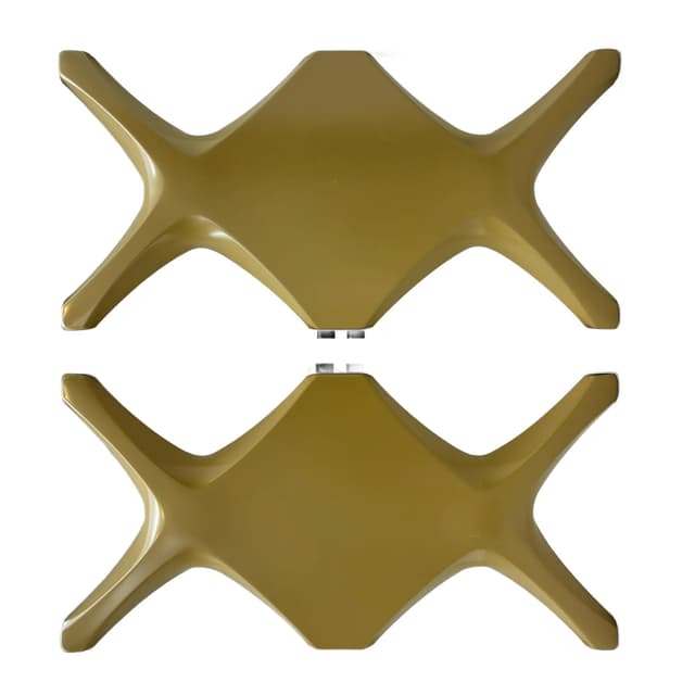 Para kinkietów, Space Age, brązowy, metal, proj. K. Link, Niemcy, lata 70. - WYMIARY