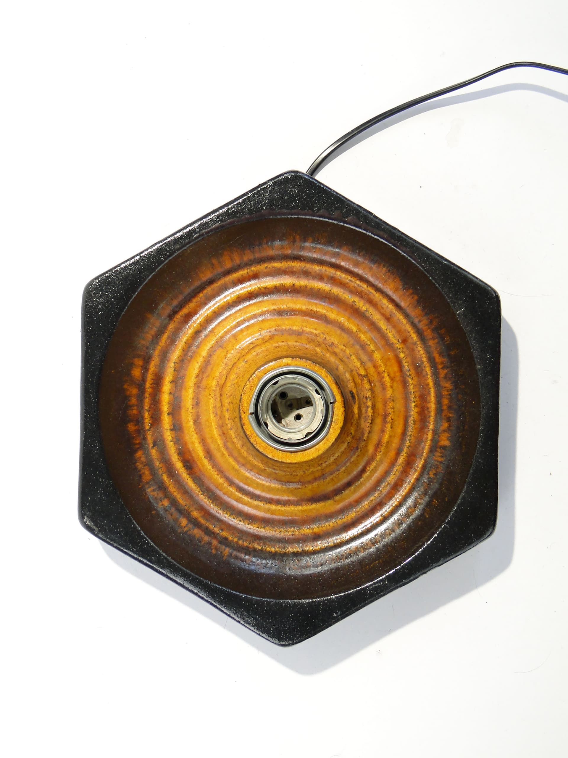 Wall sconce PAN Keramik, yellow ceramics, Germany, 1970s. - 1820