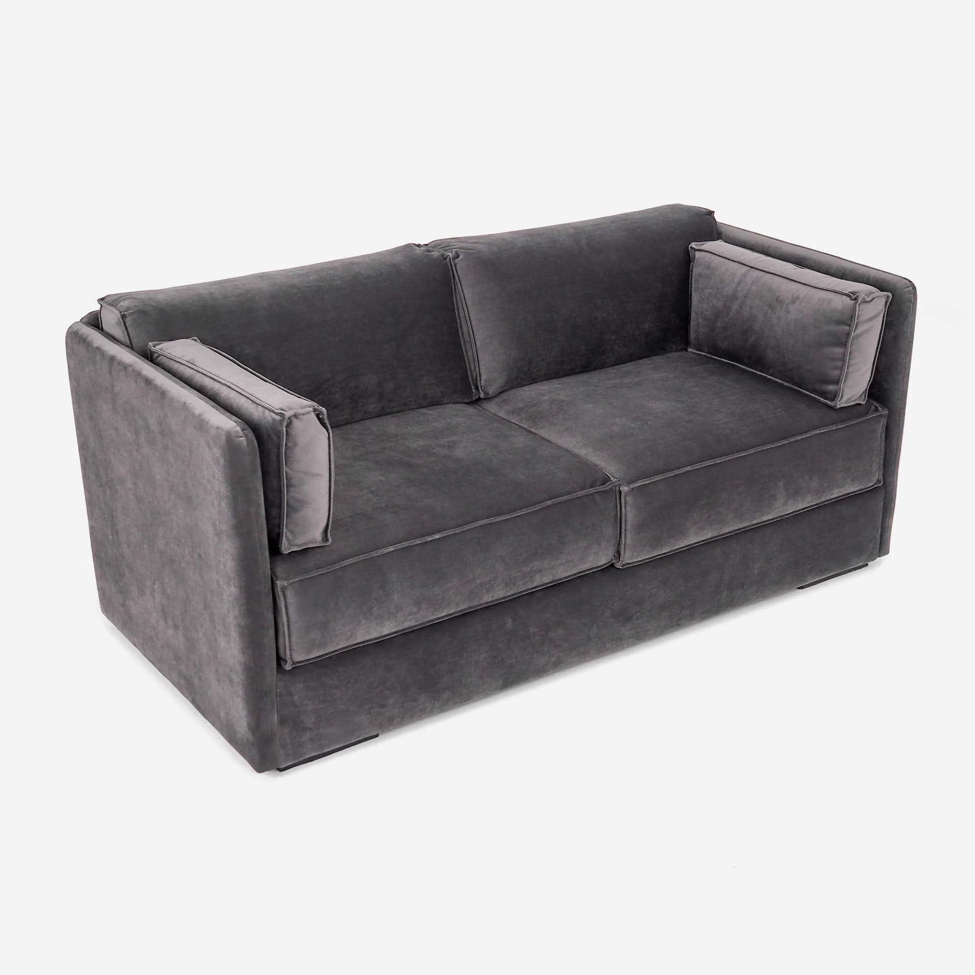 Sofa Haga, szary velvet, Polska, lata 90. - 18139
