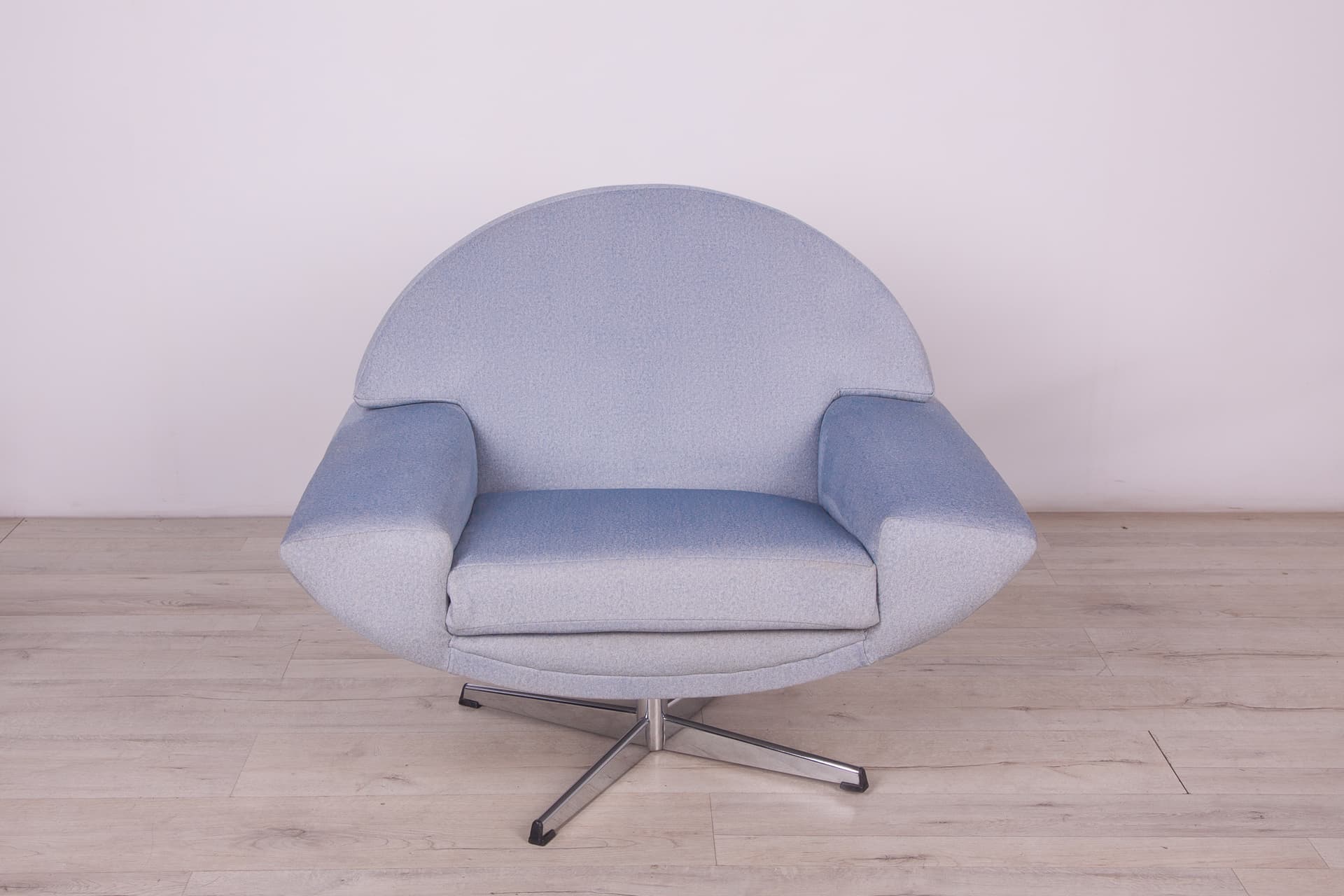 Lounge set Capri, blue velvet, chrome, by J. Andersen, Sweden, 1960s. - 246715