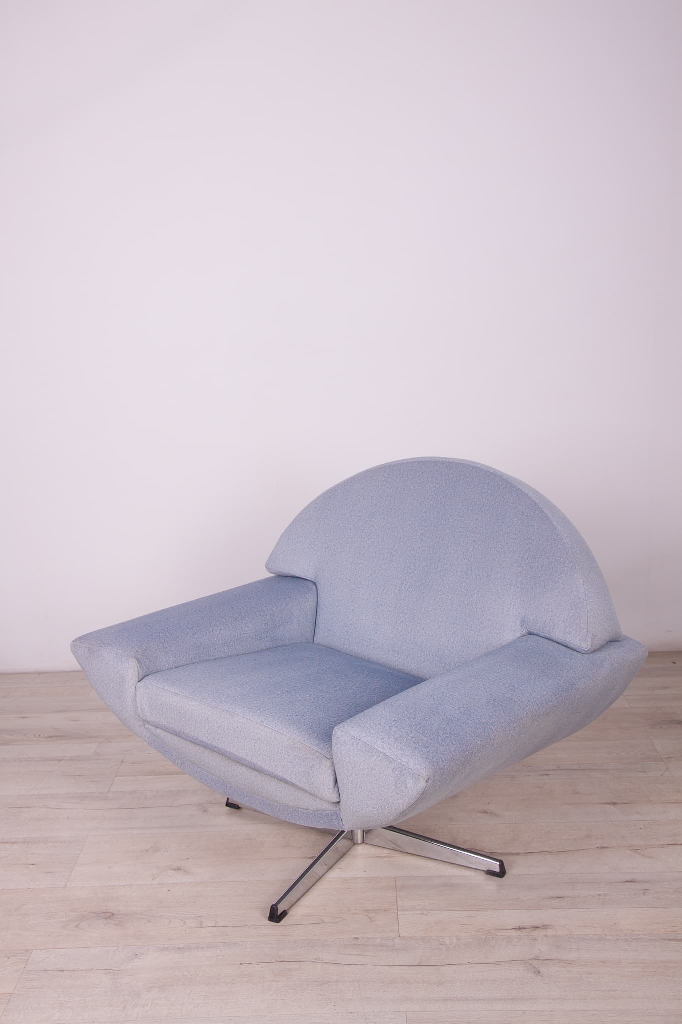 Lounge set Capri, blue velvet, chrome, by J. Andersen, Sweden, 1960s. - 246720