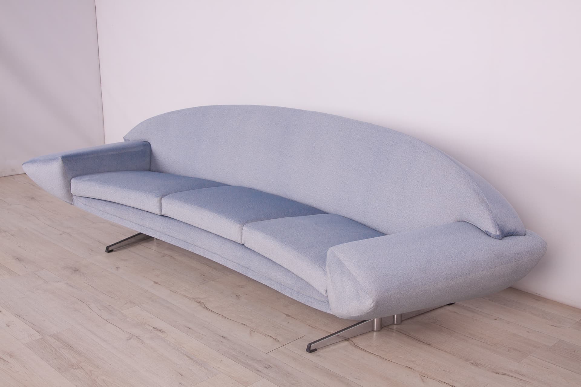 Lounge set Capri, blue velvet, chrome, by J. Andersen, Sweden, 1960s. - 246712