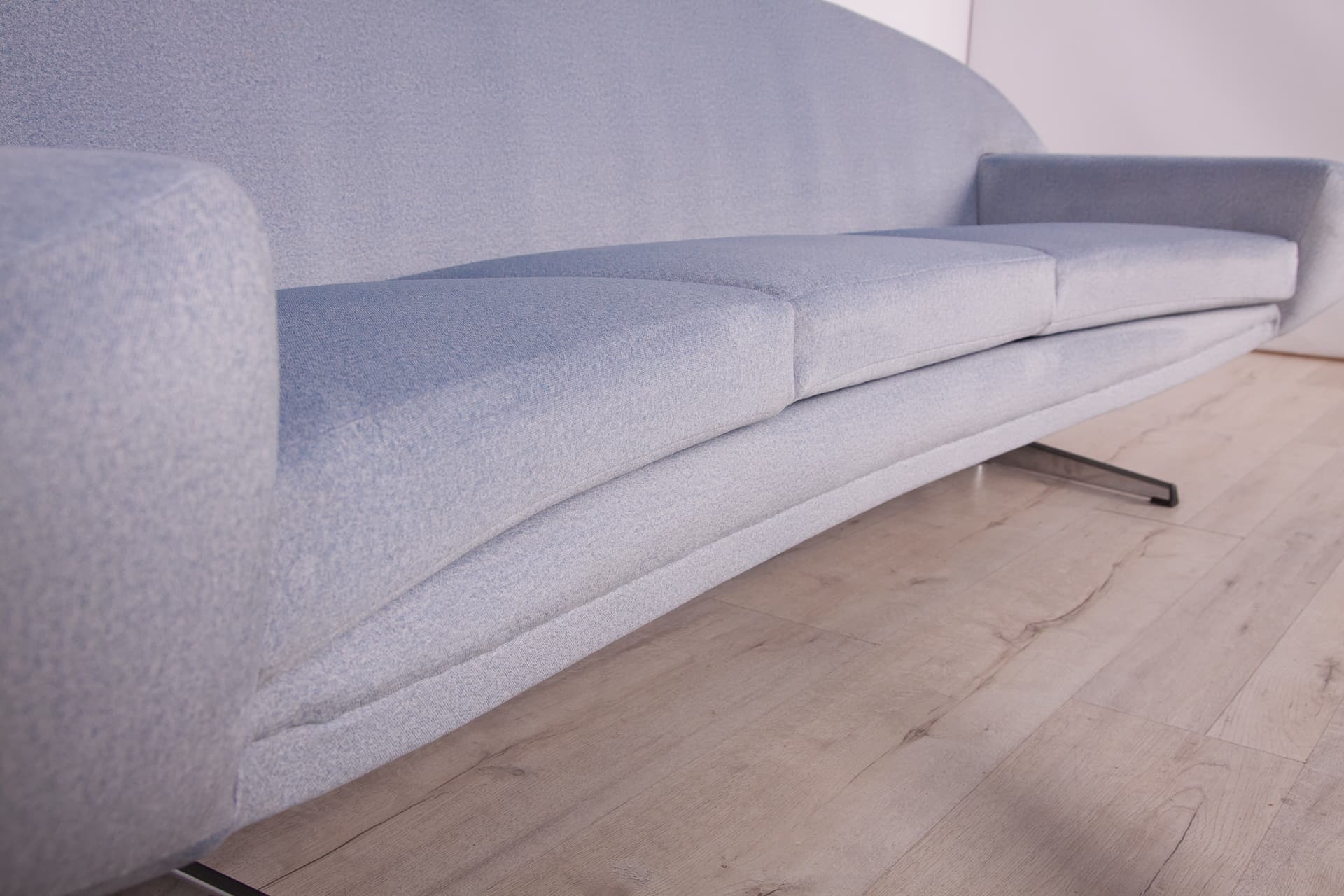 Lounge set Capri, blue velvet, chrome, by J. Andersen, Sweden, 1960s. - 246713