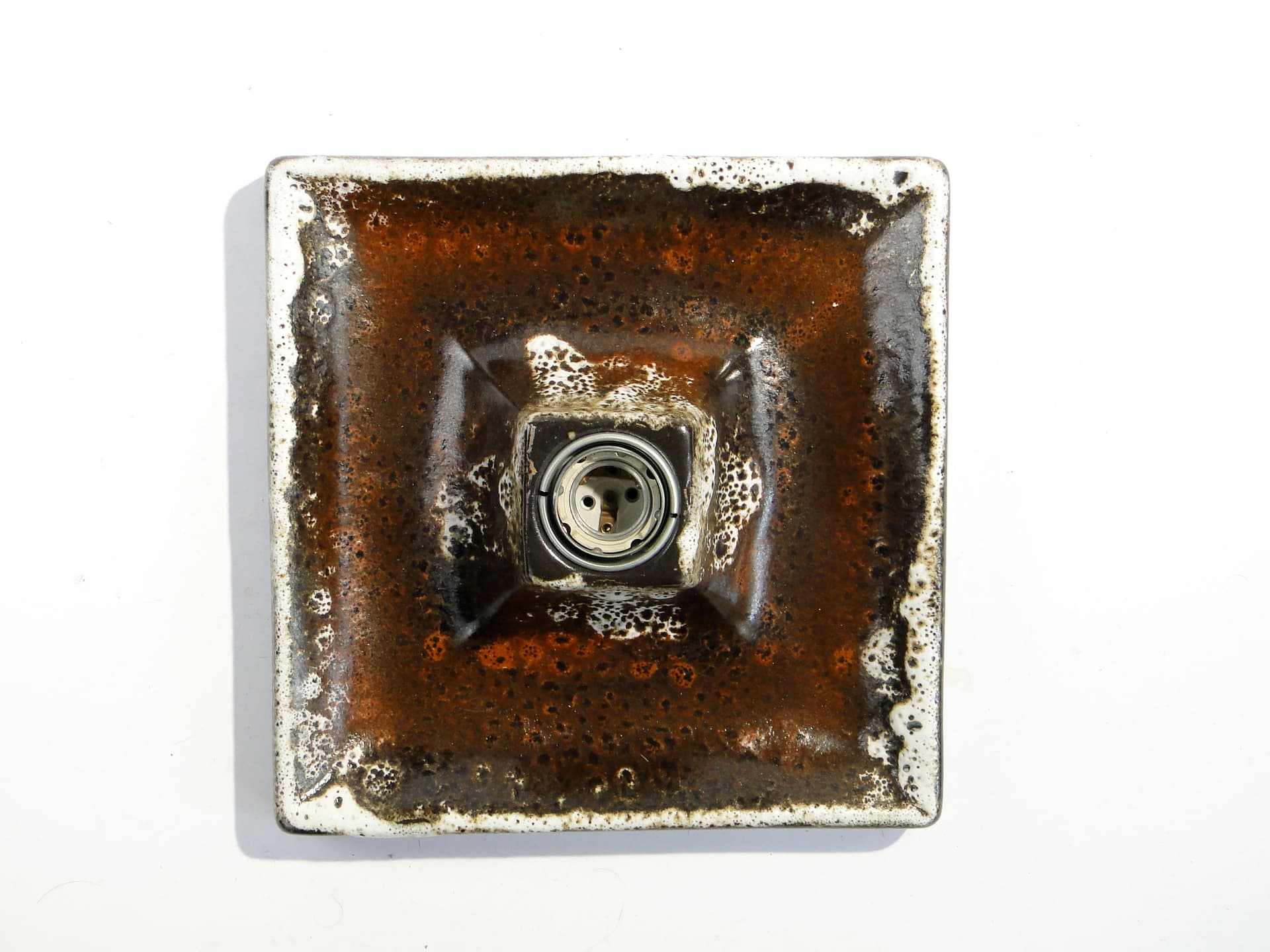 Wall sconce, dark brown, ceramics, Germany, 1970s. - 1838