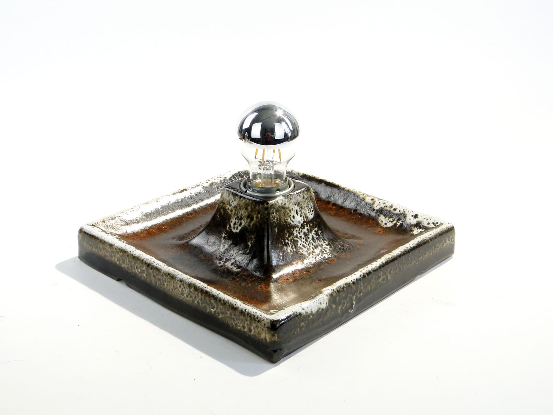 Wall sconce, dark brown, ceramics, Germany, 1970s. - 1841