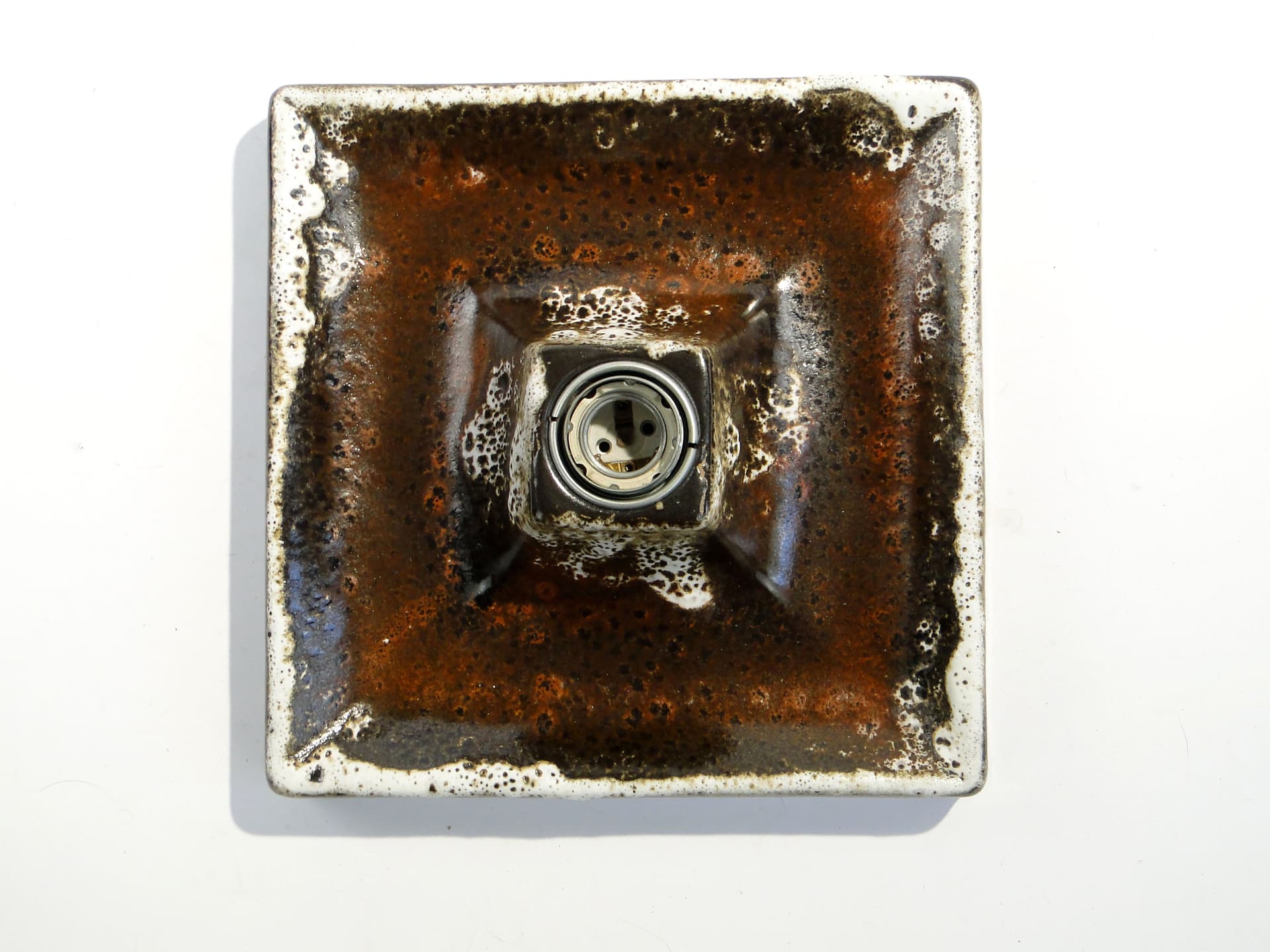 Wall sconce, dark brown, ceramics, Germany, 1970s. - 1847