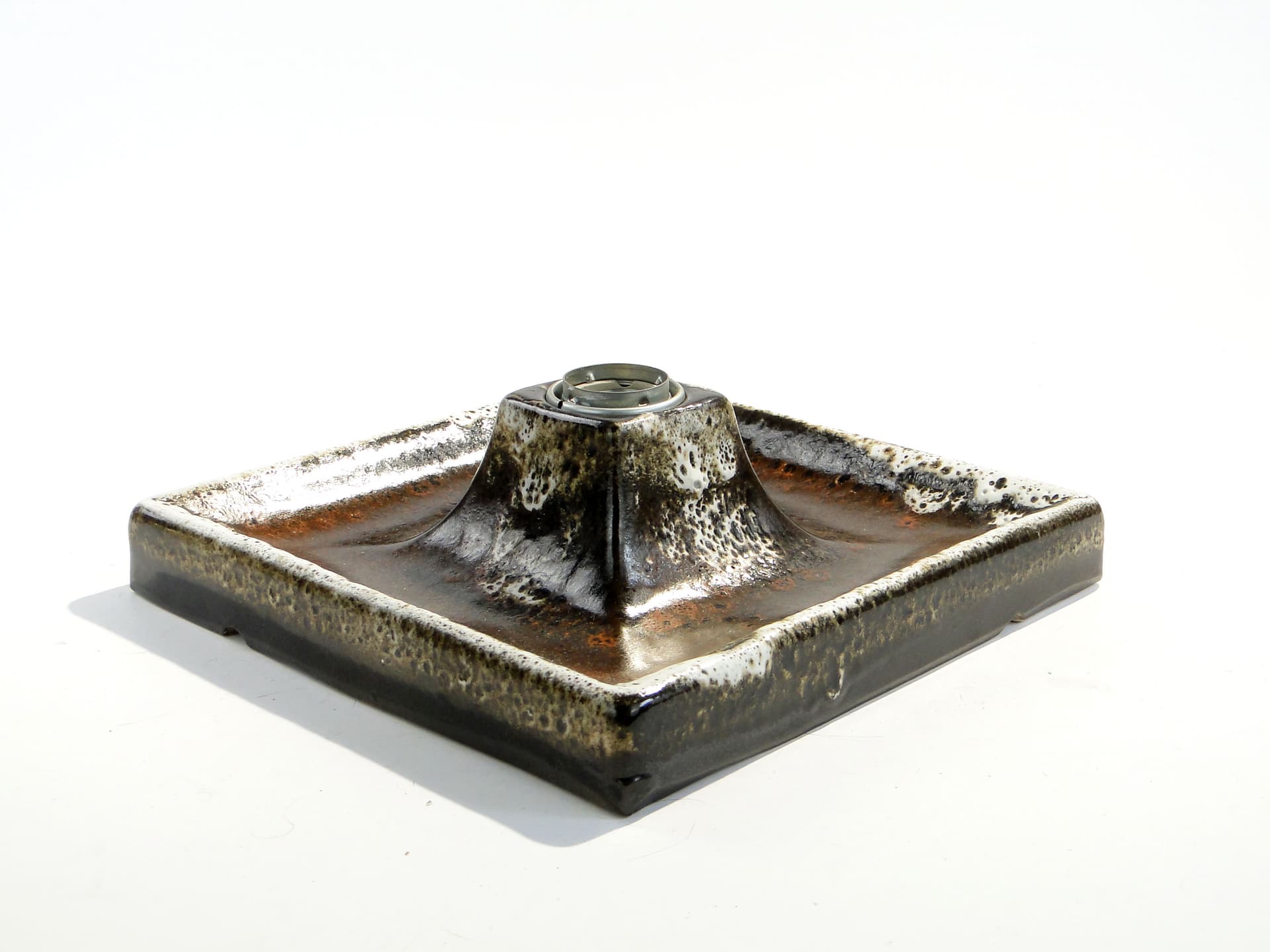 Wall sconce, dark brown, ceramics, Germany, 1970s. - 1839