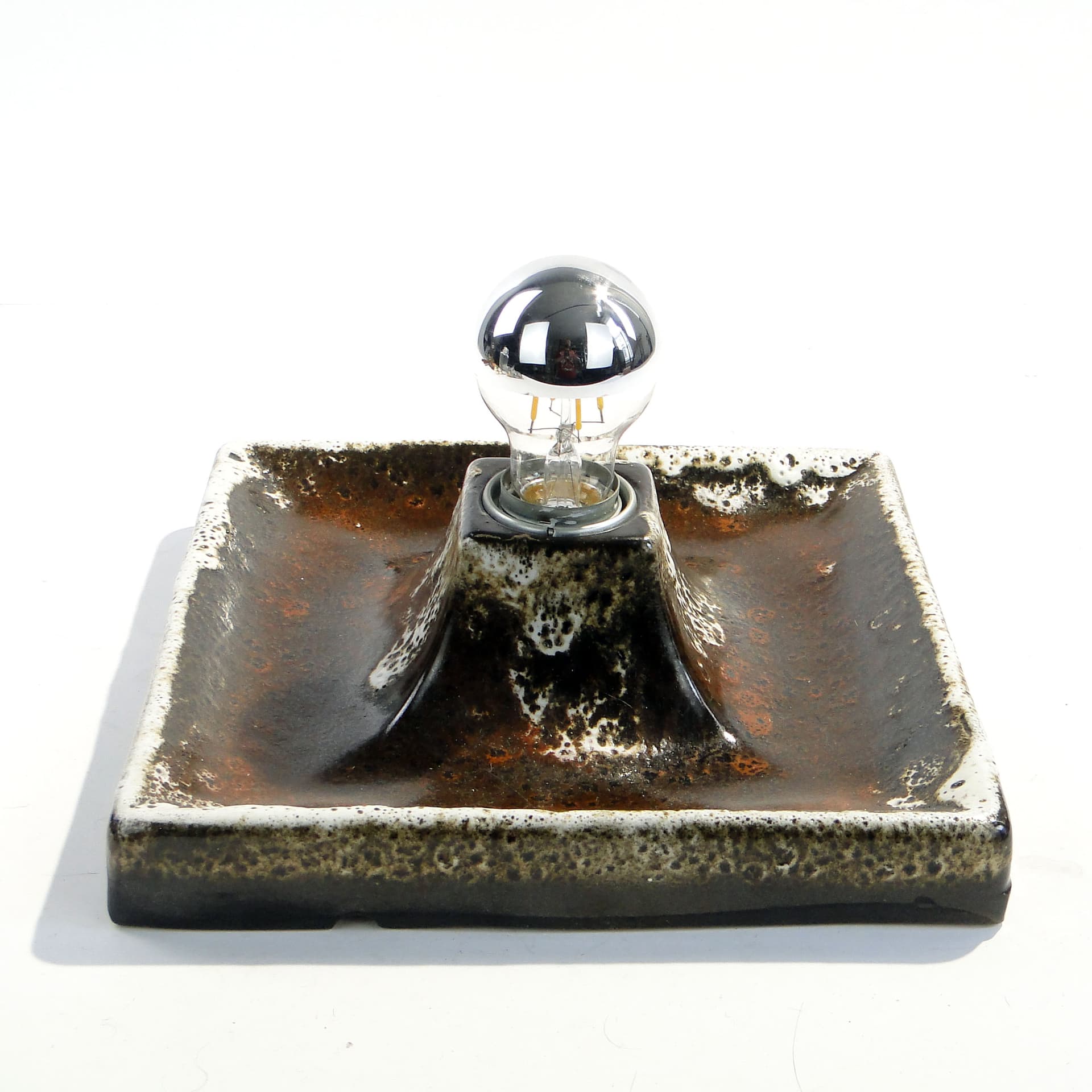 Wall sconce, dark brown, ceramics, Germany, 1970s. - 1842