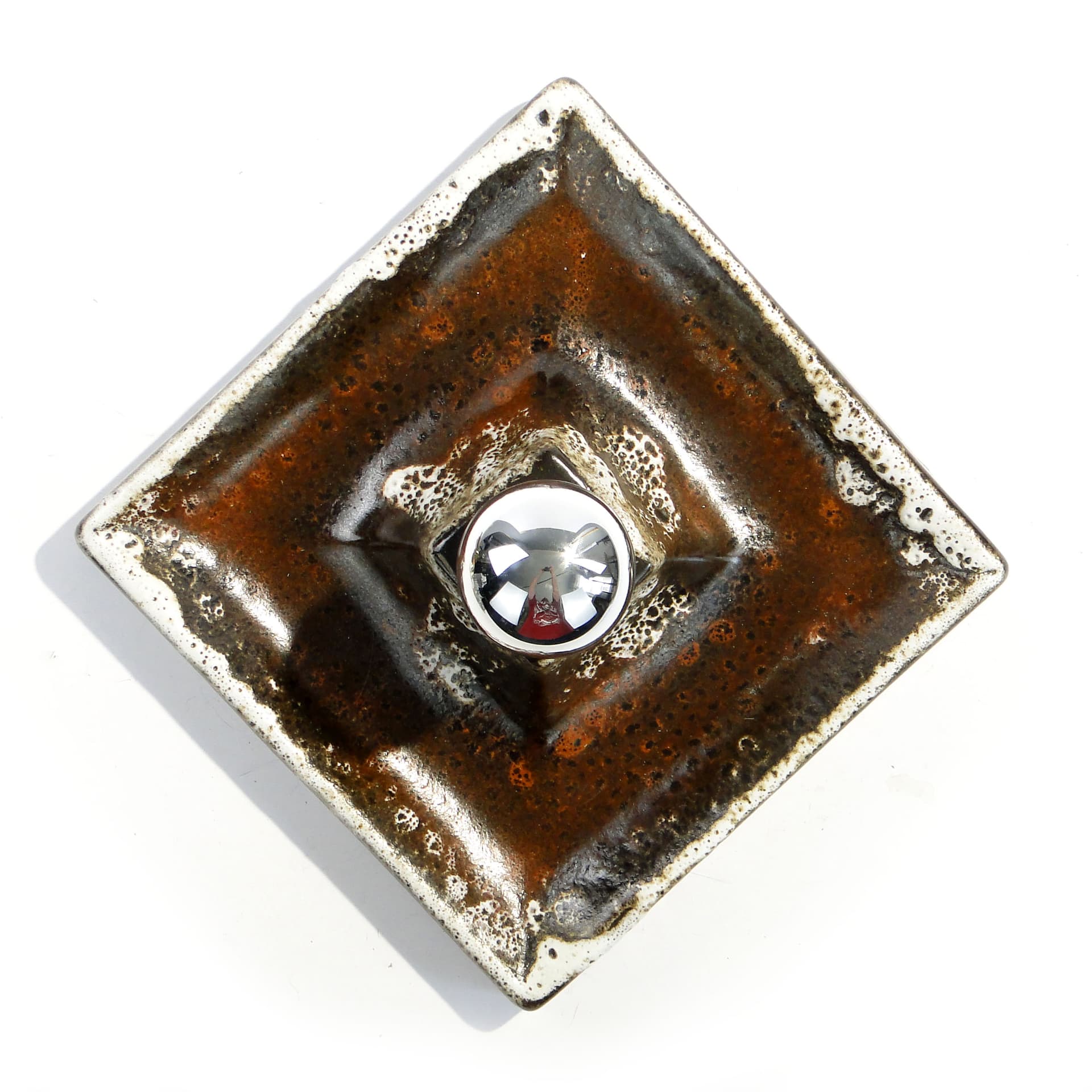 Wall sconce, dark brown, ceramics, Germany, 1970s. - 1840