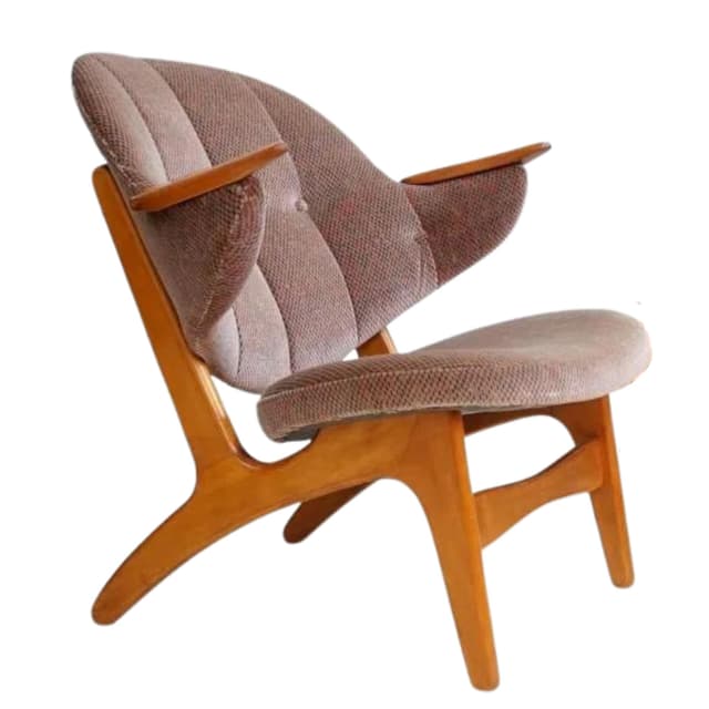 Fotel model 33, teak brązowy, proj. C. E. Matthes, Dania, lata 50. - WYMIARY