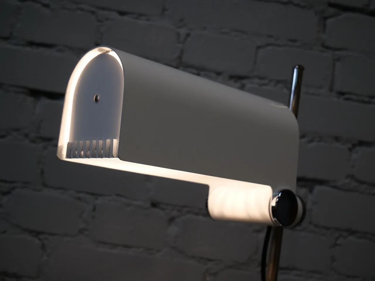 White Minimalist Desk Lamp, by W. Braun Feldweg for Doria, Germany, 1960s - 18512
