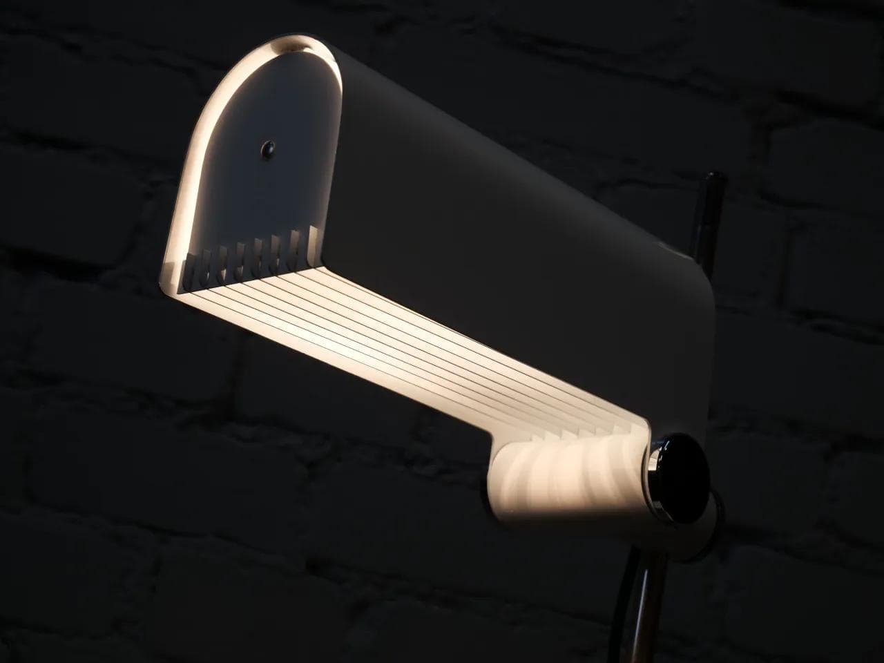 White Minimalist Desk Lamp, by W. Braun Feldweg for Doria, Germany, 1960s - 18513