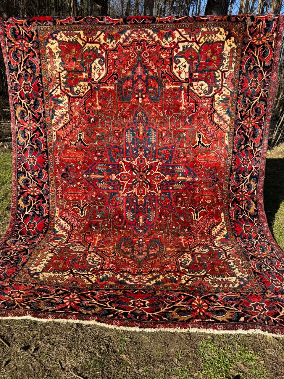 Rug Heriz 350x270 cm, red, wool, Iran, 1980s. - 250336