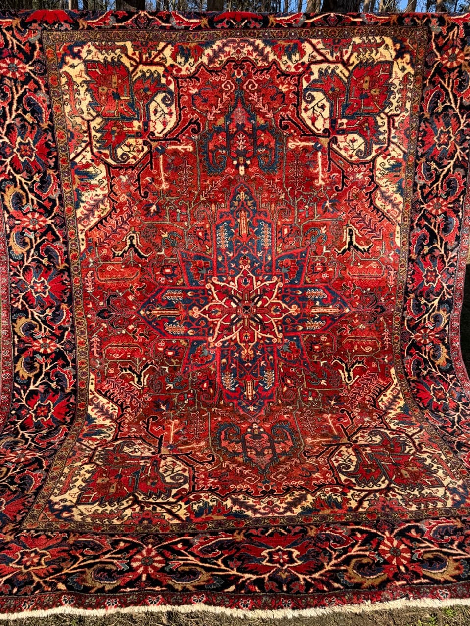 Rug Heriz 350x270 cm, red, wool, Iran, 1980s. - 250341