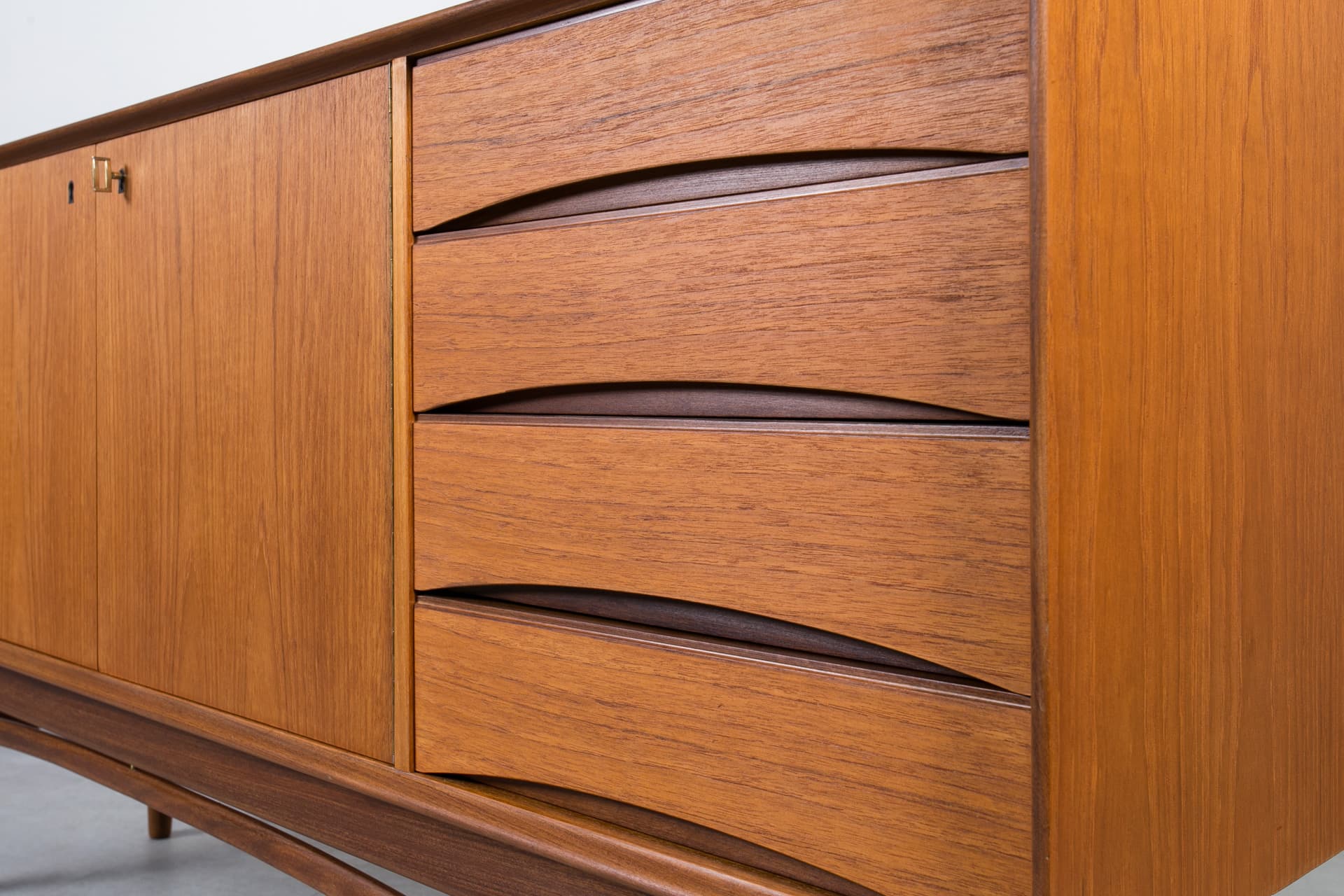 Komoda, teak brązowy, proj. G. Bahus, Norwegia, lata 60. - 1868