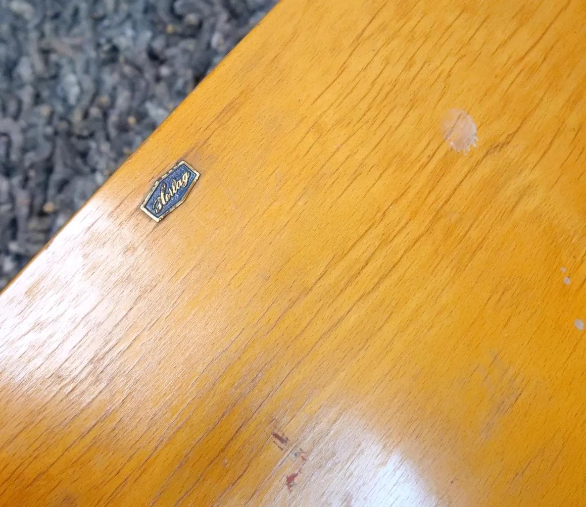 Camp bed Scisor, light brown wood, Germany, 1950s. - 18479