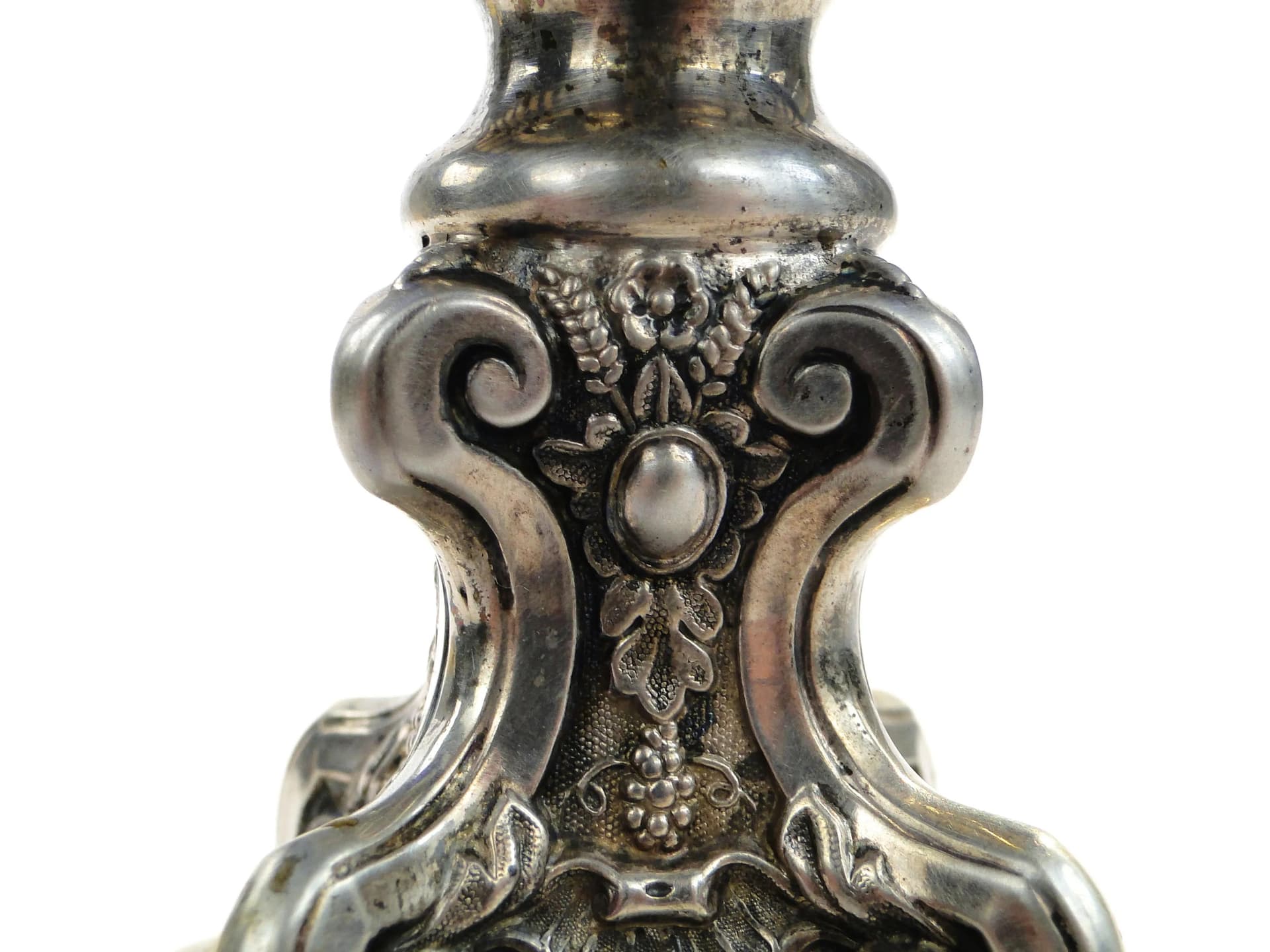 Biedermeier centerpiece, cobalt glass, silver, Austria, 19th c. - 18417