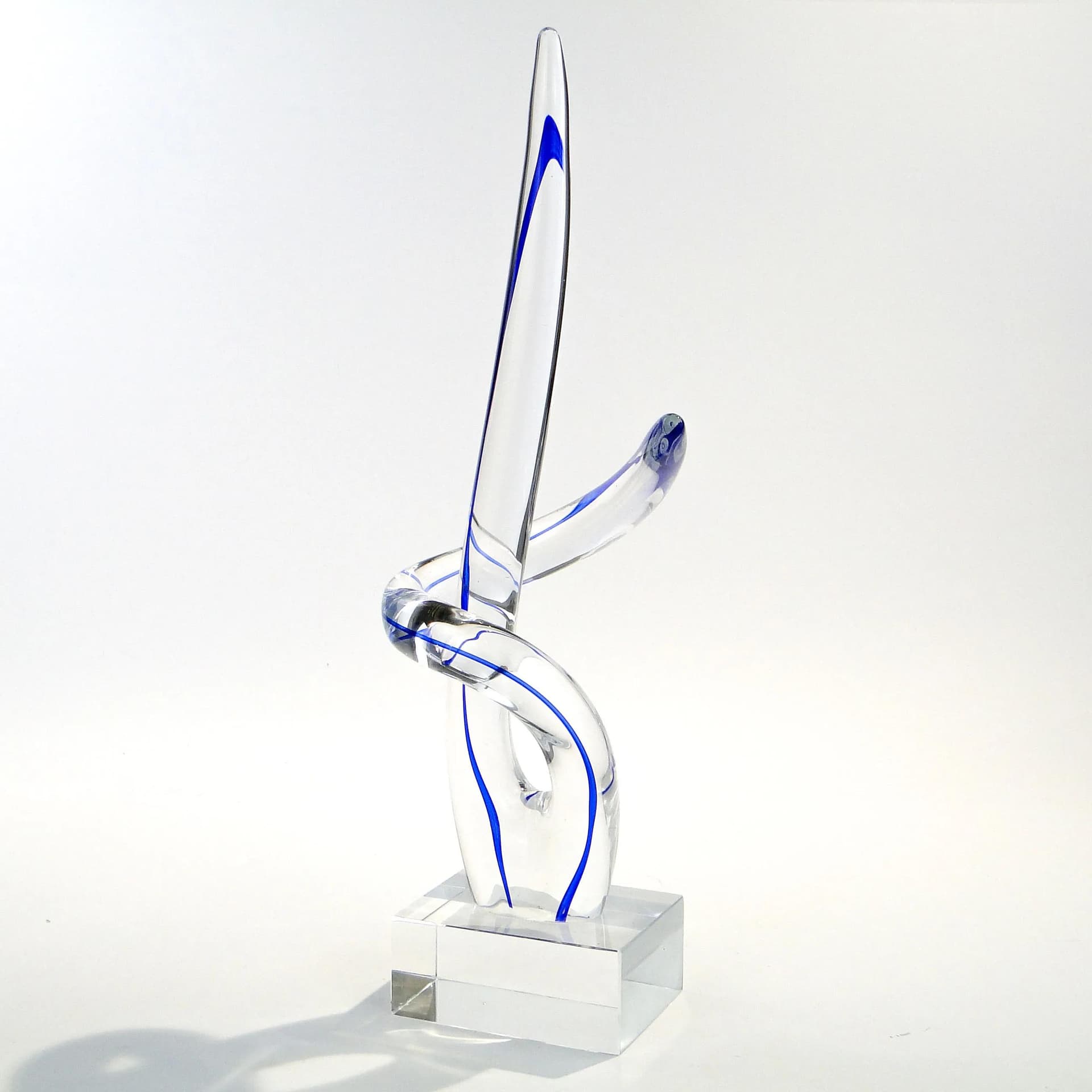 Murano Glass Sculpture, transparent, glass, Italy, 1980s. - 18390