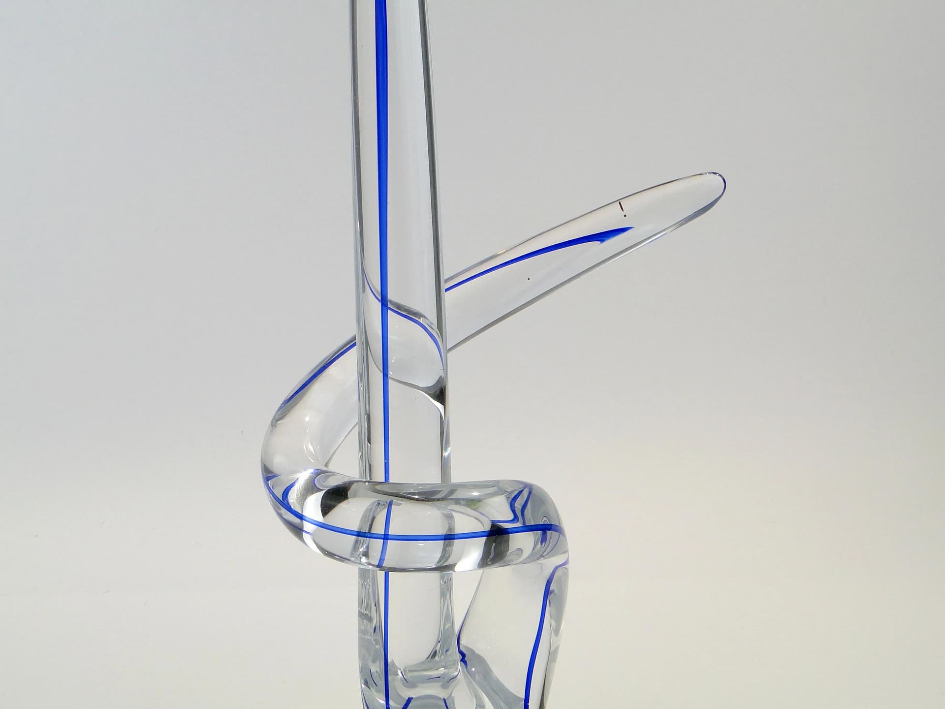 Murano Glass Sculpture, transparent, glass, Italy, 1980s. - 18392