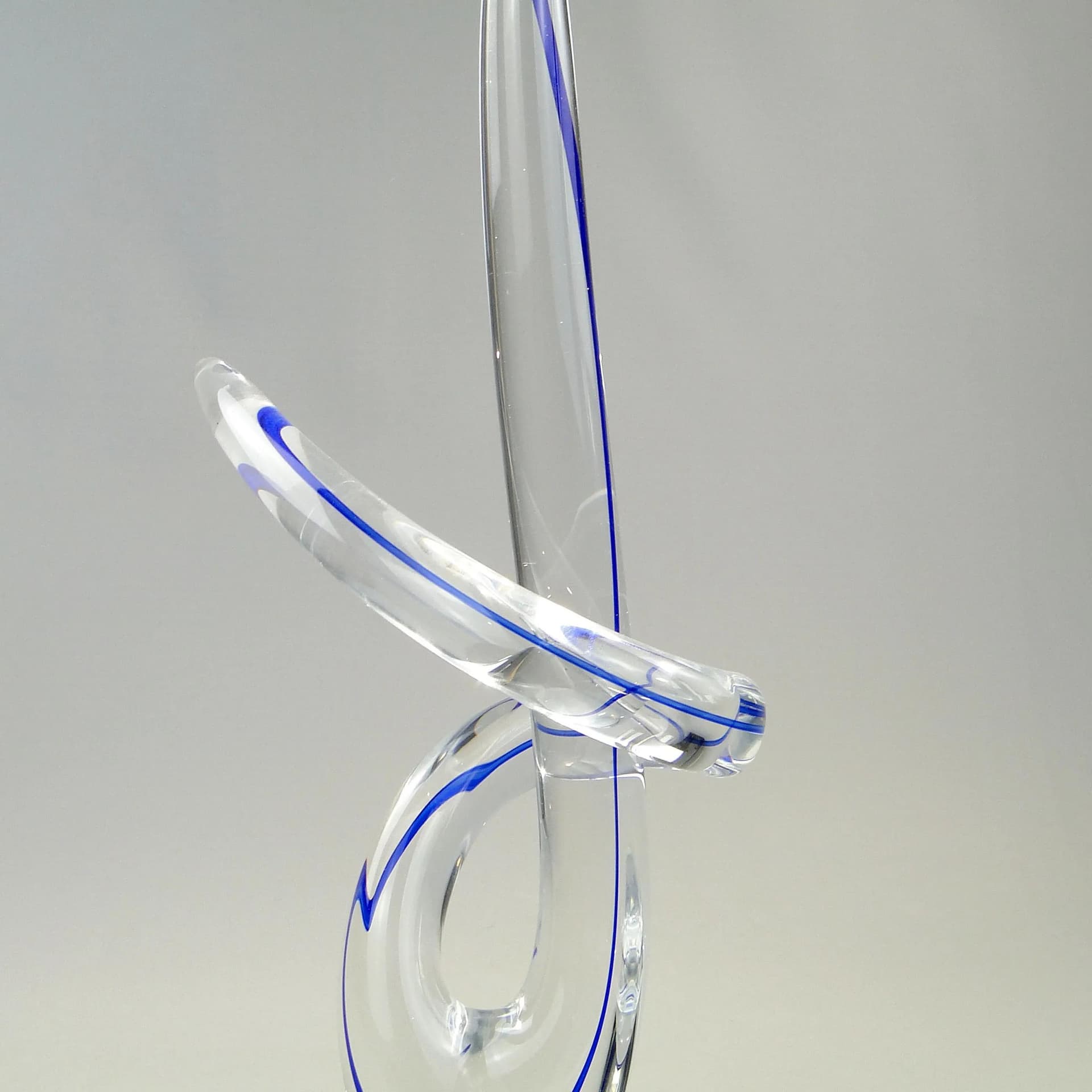 Murano Glass Sculpture, transparent, glass, Italy, 1980s. - 18396