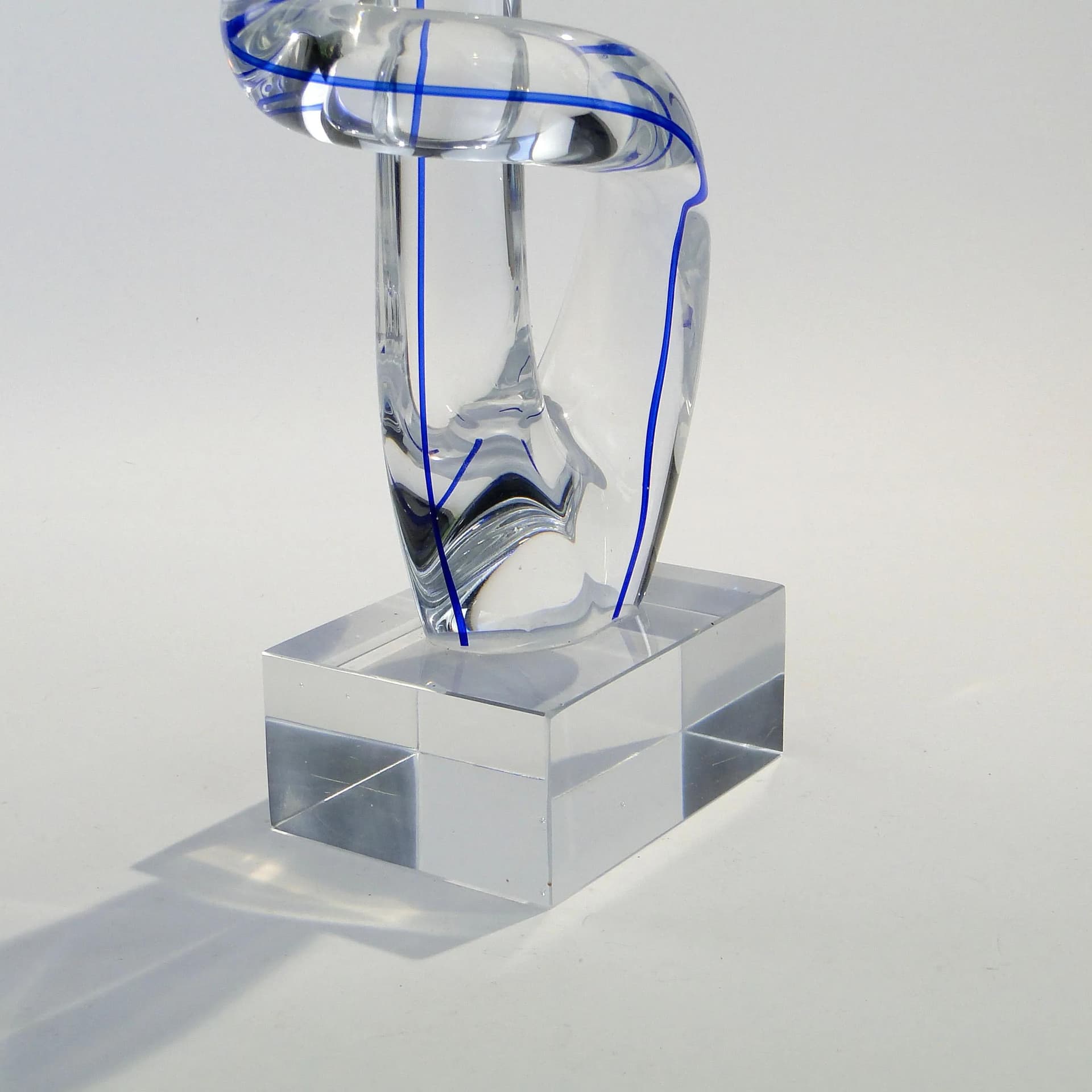 Murano Glass Sculpture, transparent, glass, Italy, 1980s. - 18391