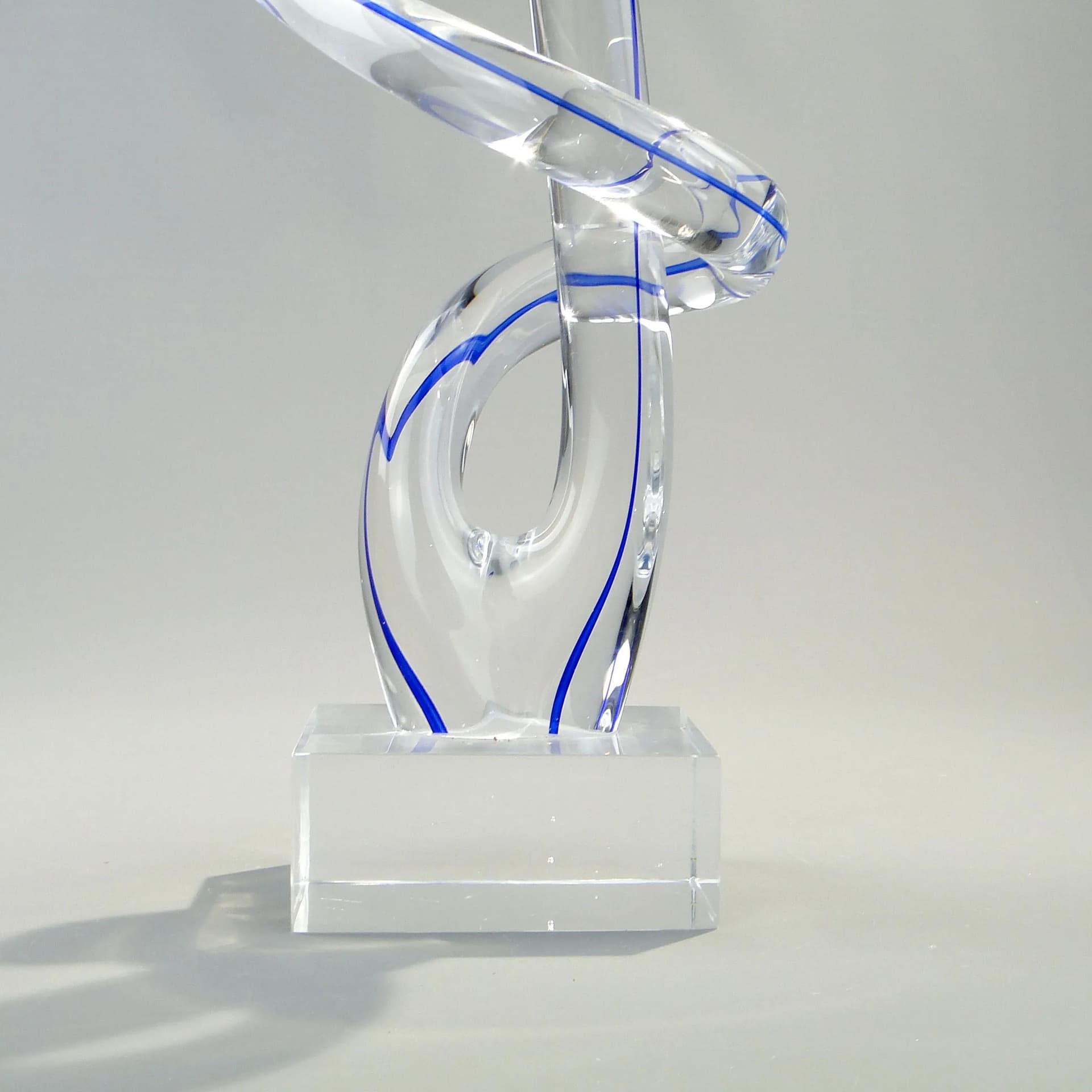 Murano Glass Sculpture, transparent, glass, Italy, 1980s. - 18397
