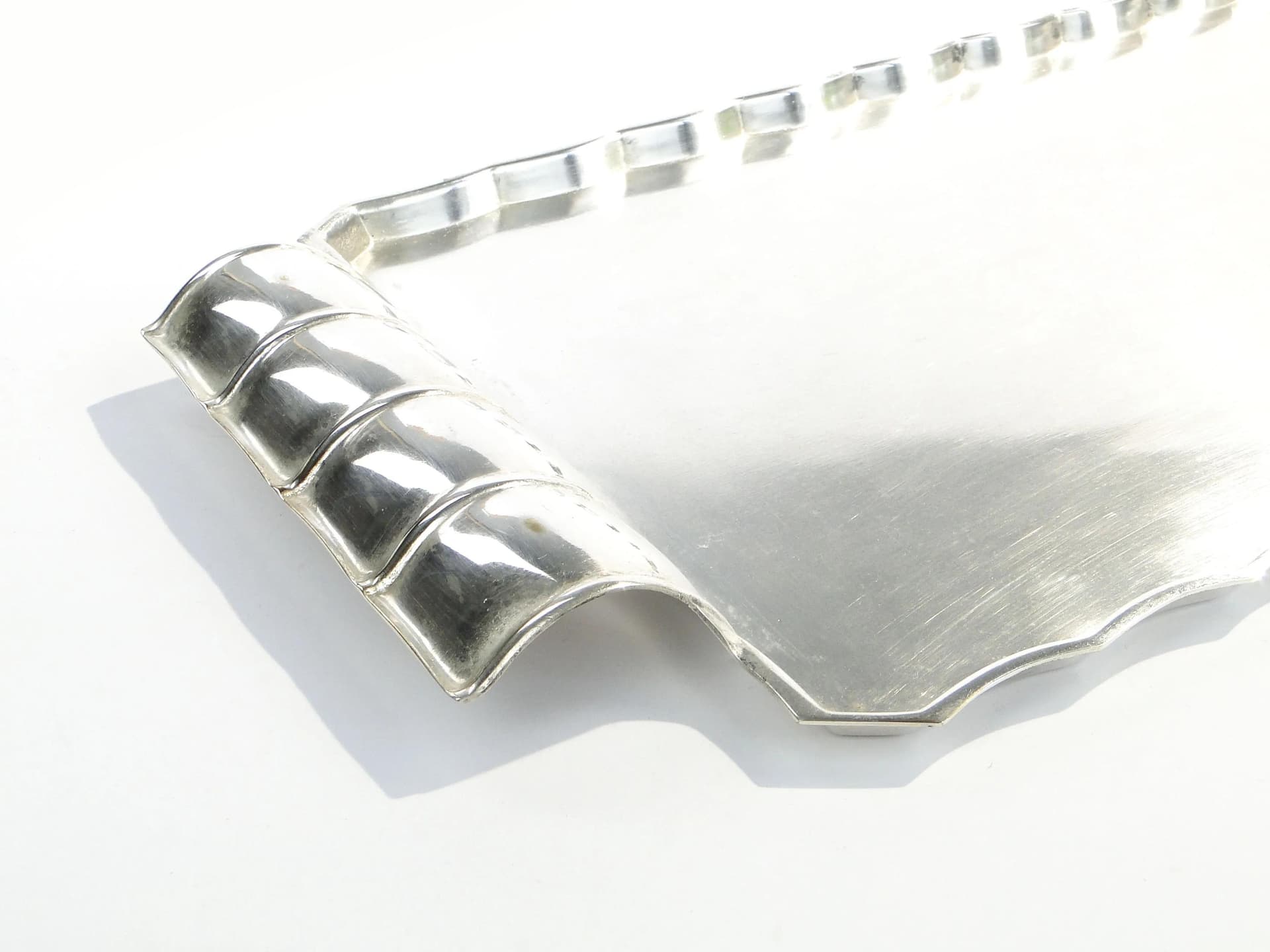 Tray Art Deco, silver, brass, Sandrik, Austria, 1920s - 18358