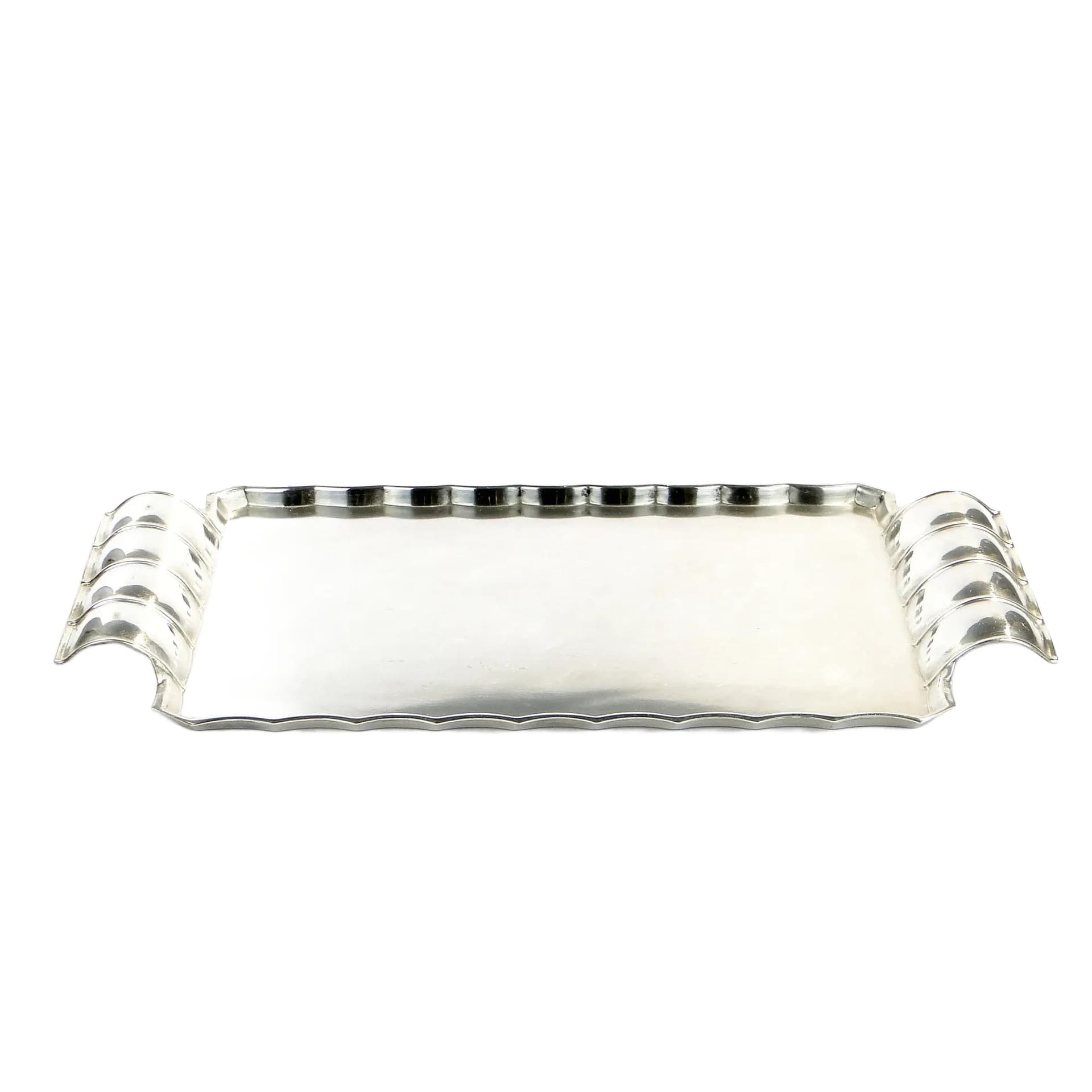 Tray Art Deco, silver, brass, Sandrik, Austria, 1920s