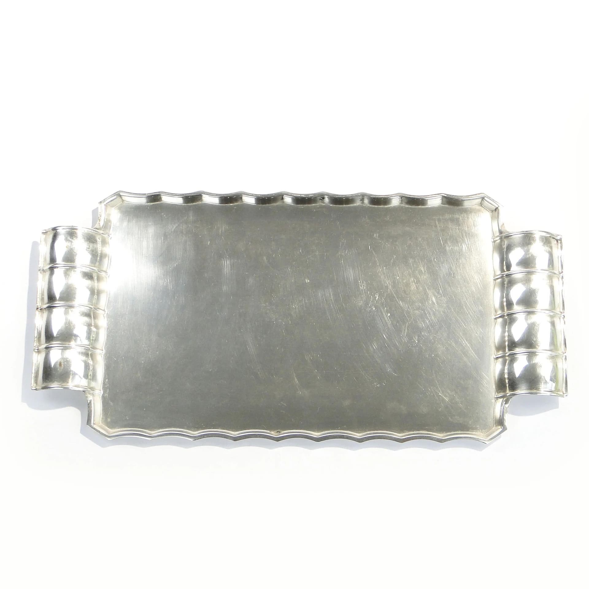 Tray Art Deco, silver, brass, Sandrik, Austria, 1920s - 18355