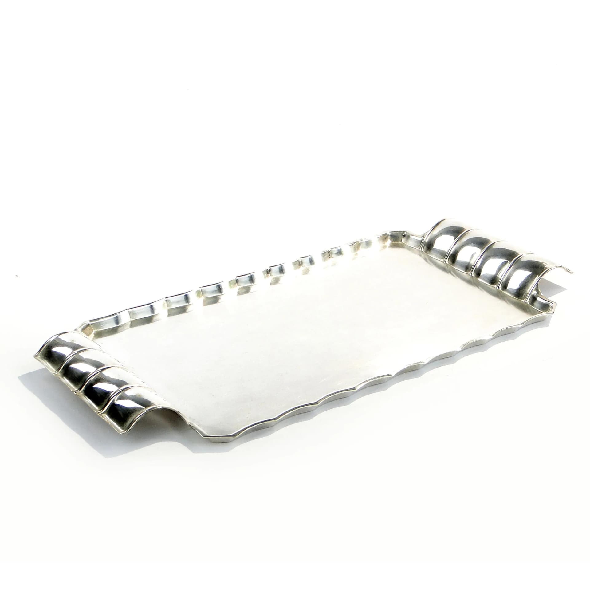 Tray Art Deco, silver, brass, Sandrik, Austria, 1920s - 18356