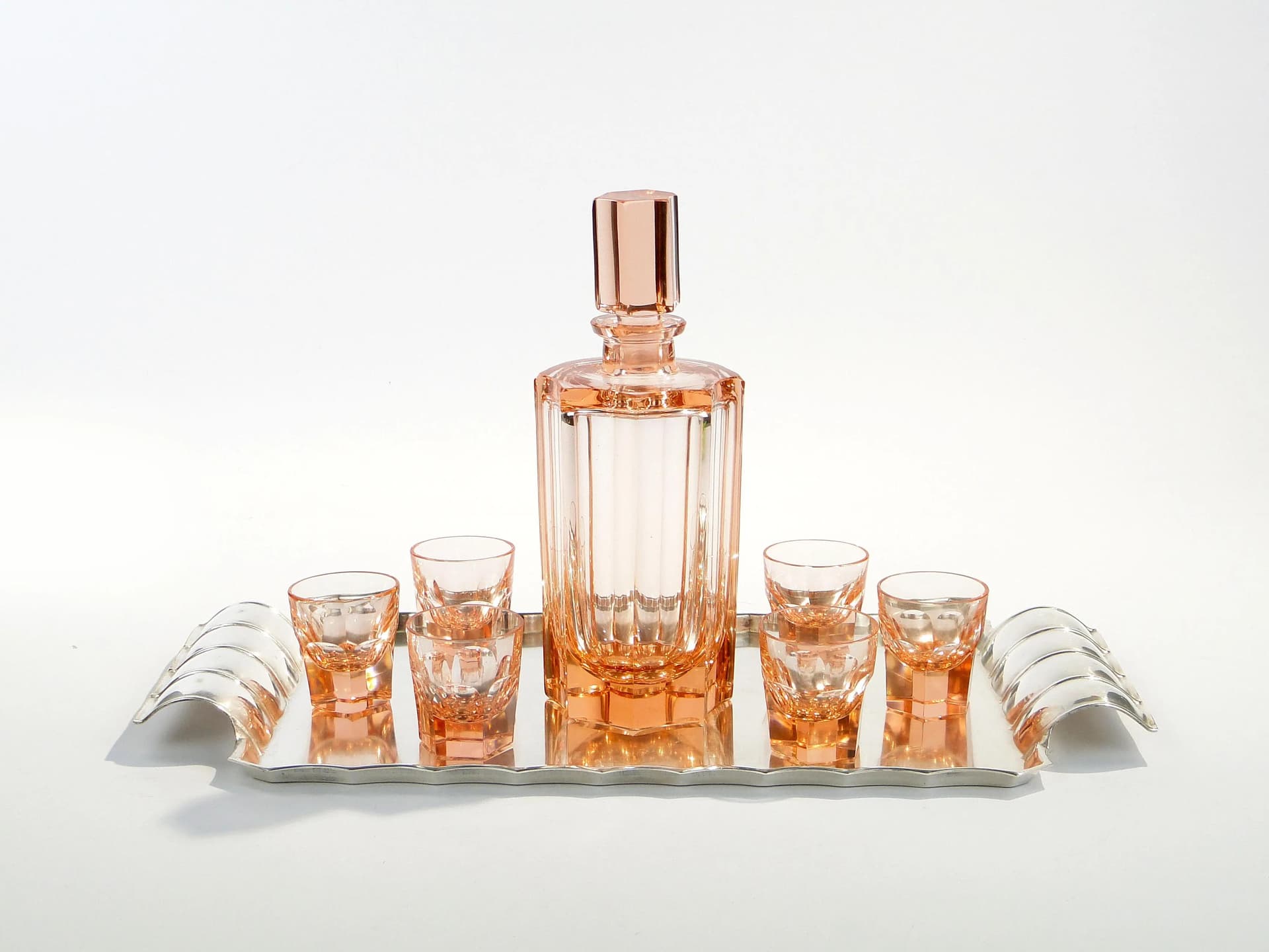 Tray Art Deco, silver, brass, Sandrik, Austria, 1920s - 18352