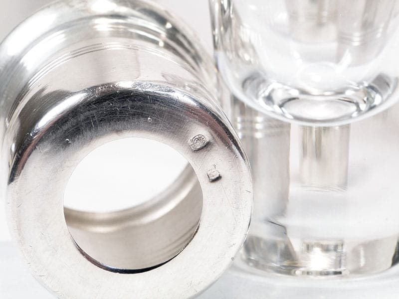 Komplet kieliszków do likieru, kryształ transparentny, lata 50. - 253334